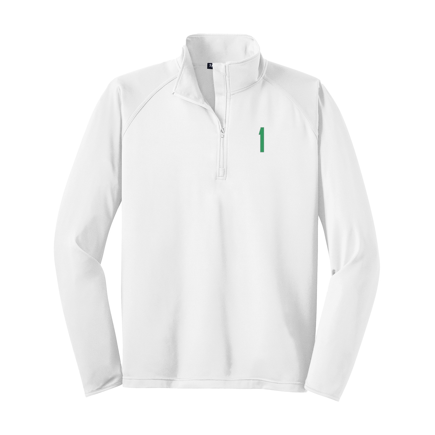 Q-Zip Pullover — Front Shirsy in White