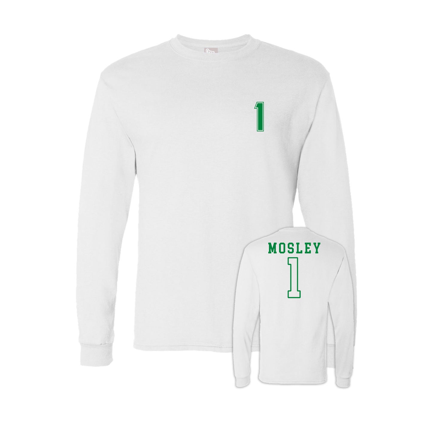 Long Sleeve Tee — Chest Back in White