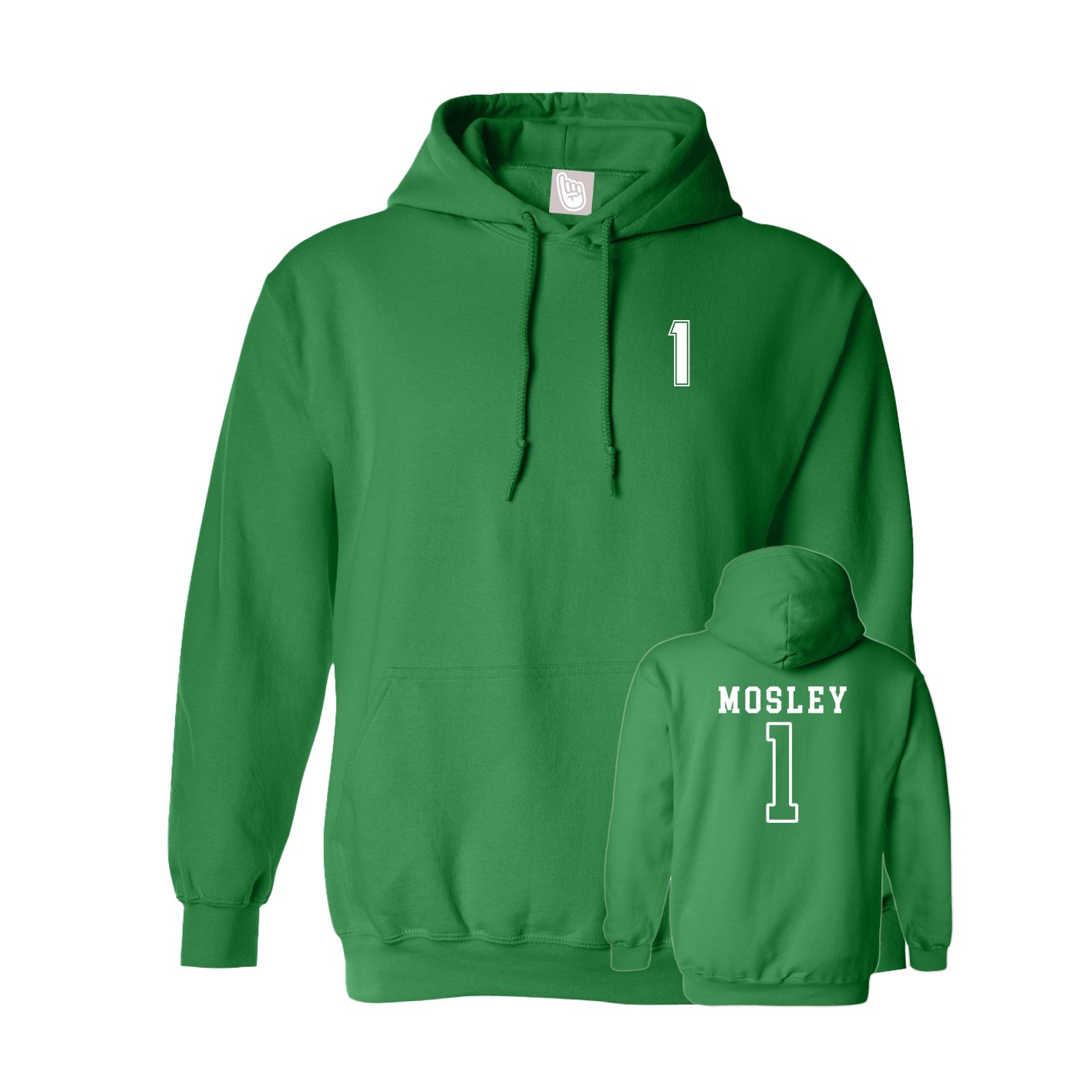 Hoodie — Chest Back in Green