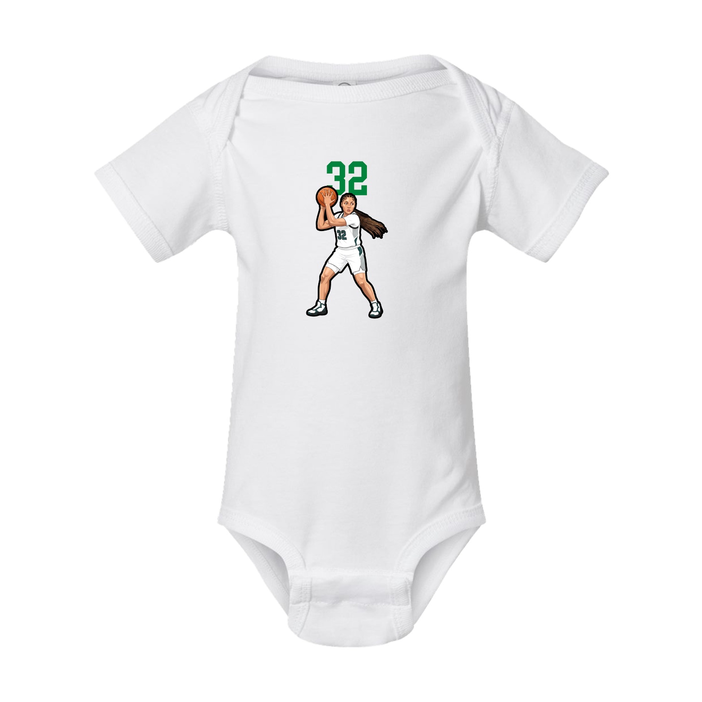 Baby Onesie — Number Top in White