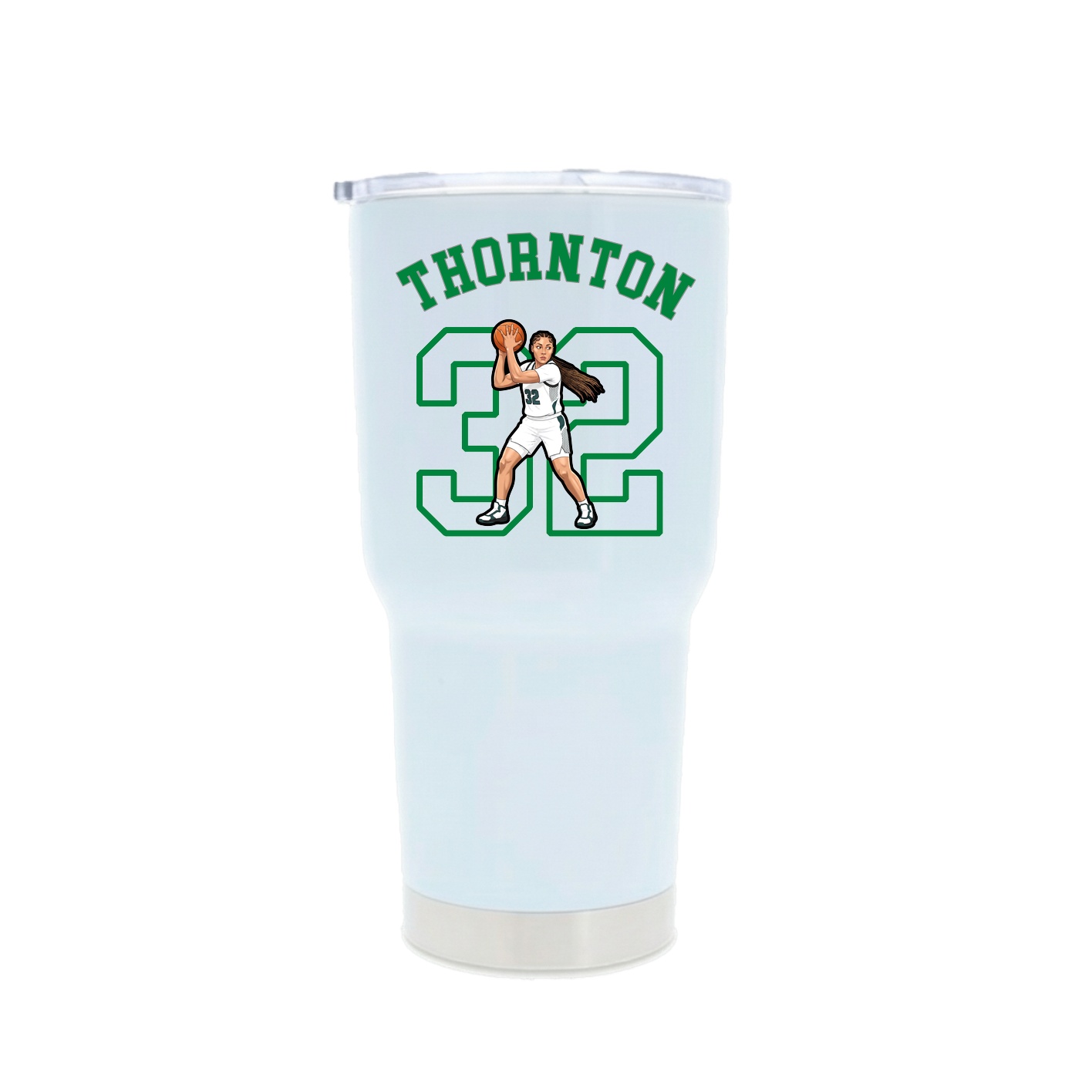 30oz Stainless Steel Tumbler — Shirsey Arch in White