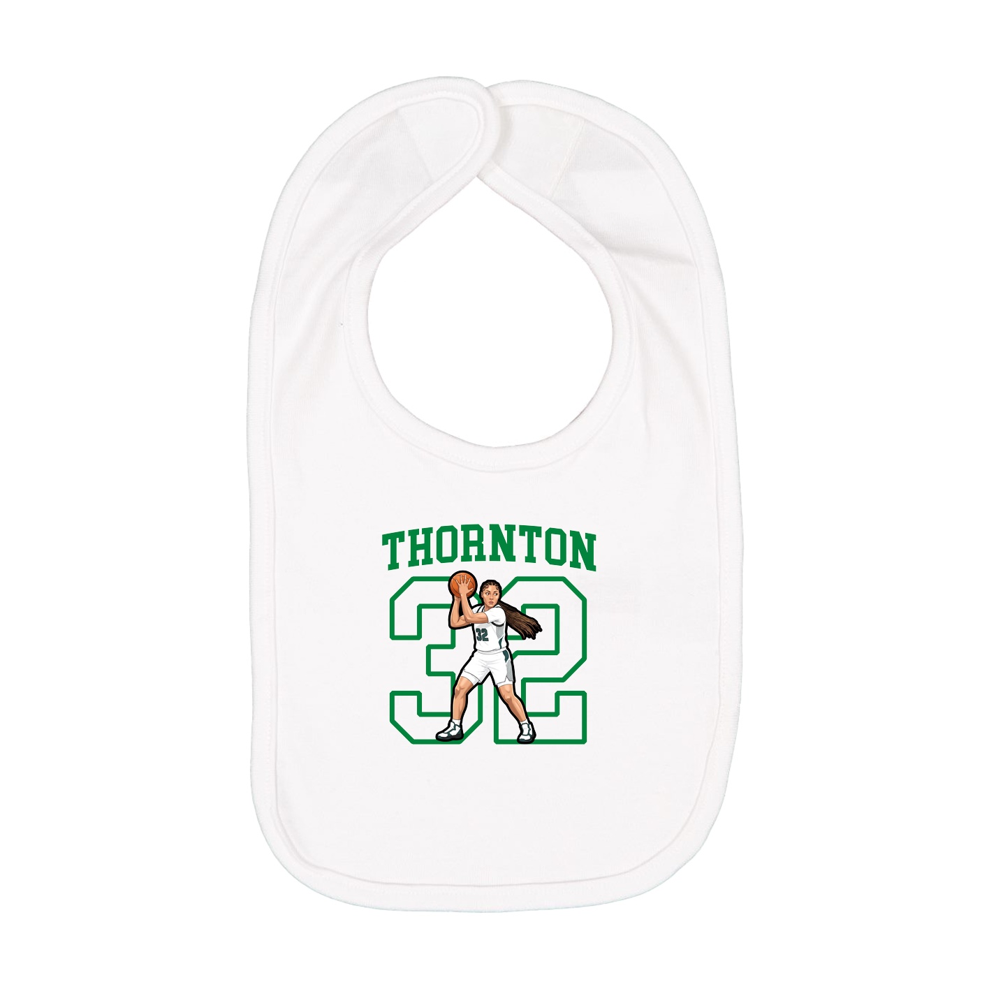 Infant Bib — Shirsey in White