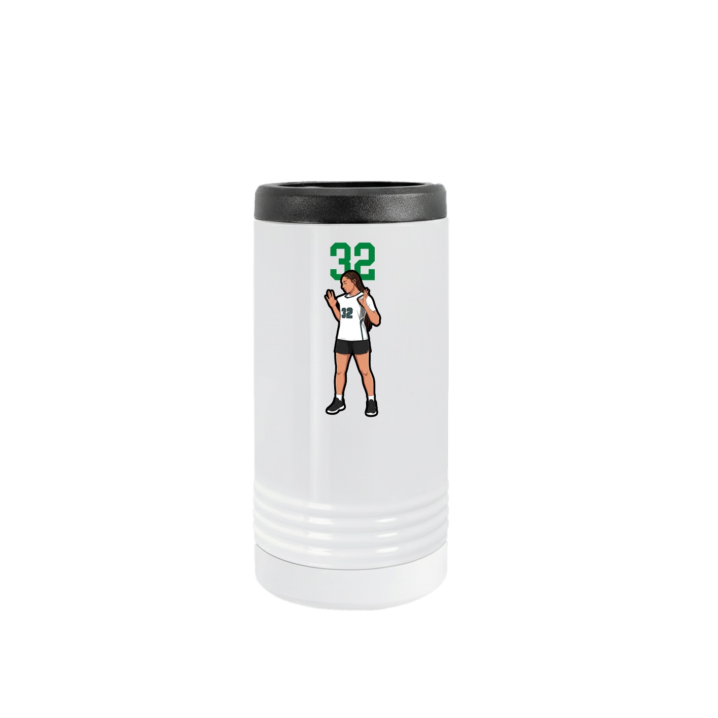 Slim Beverage Holder — Number Top in White