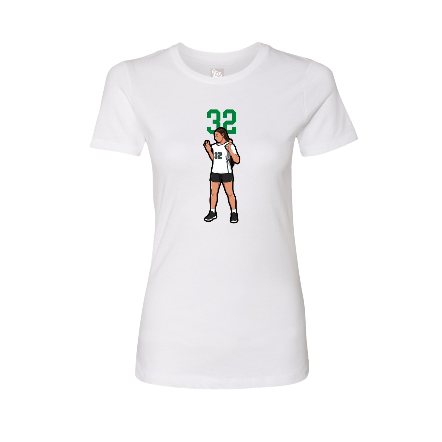 Womens Tee — Number Top in White