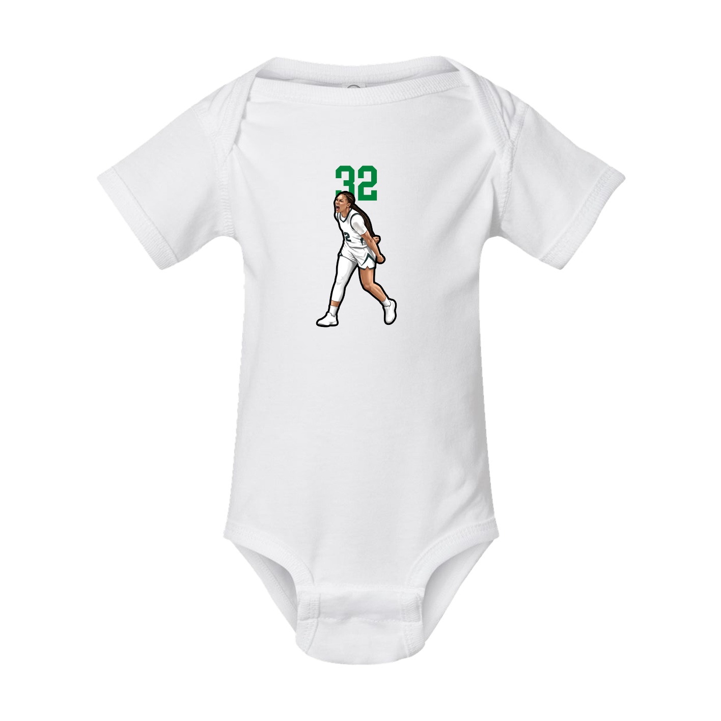 Baby Onesie — Number Top in White