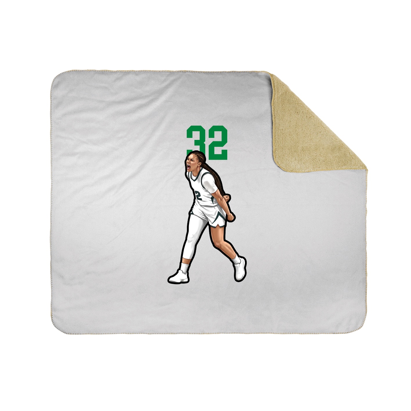 Throw Blanket — Number Top in White