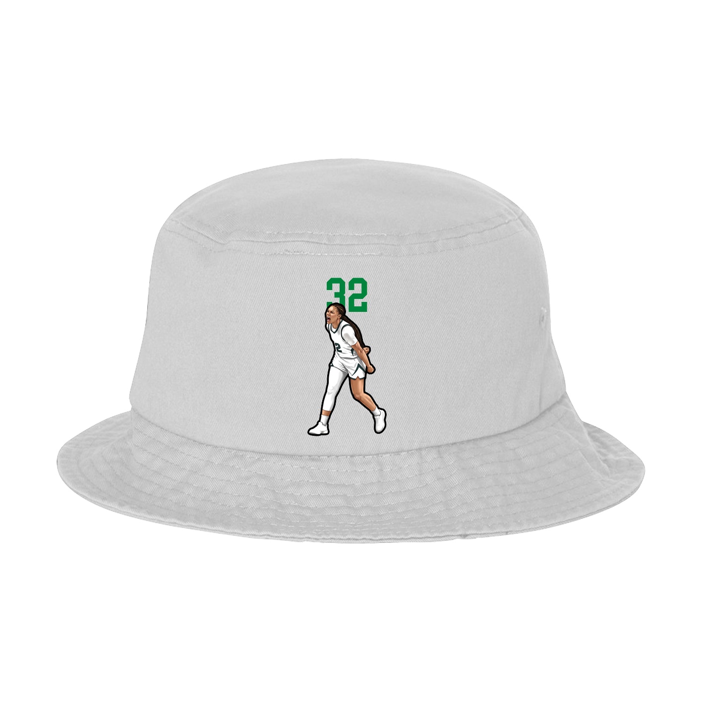 Bucket Cap — Number Top in White