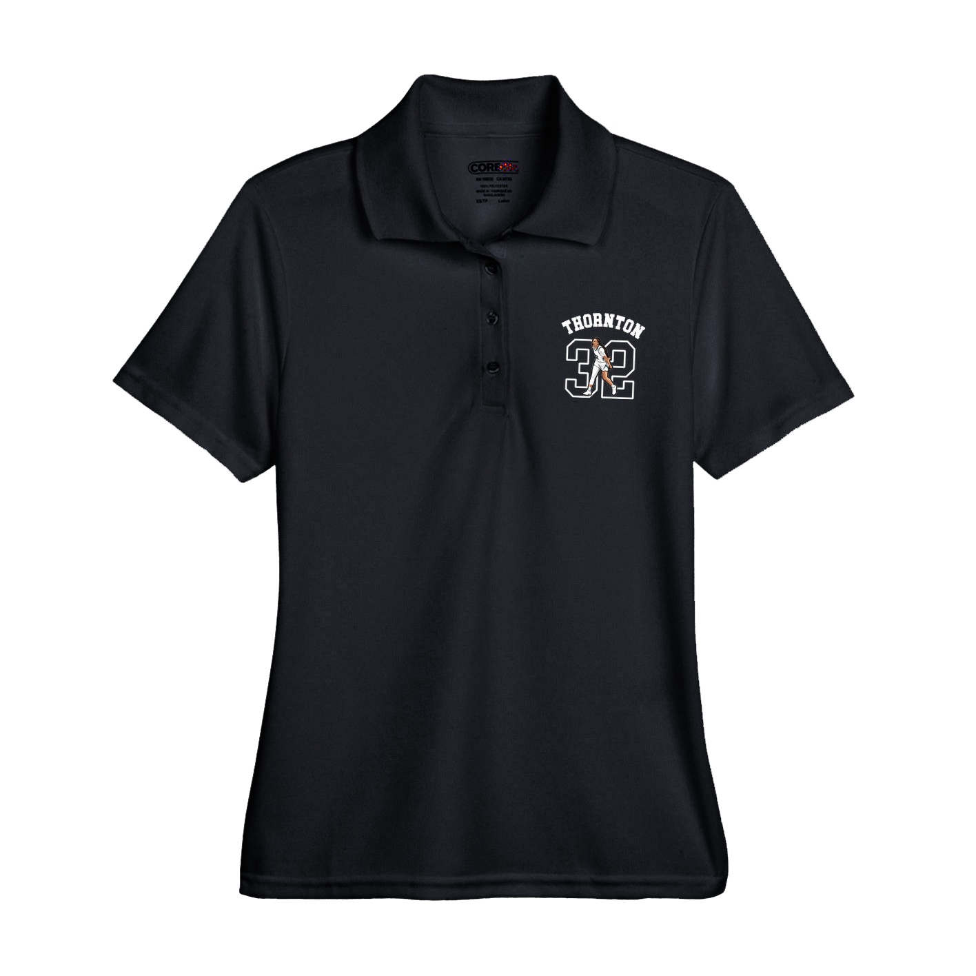 Womens Performance Polo — Shirsey Arch in Black