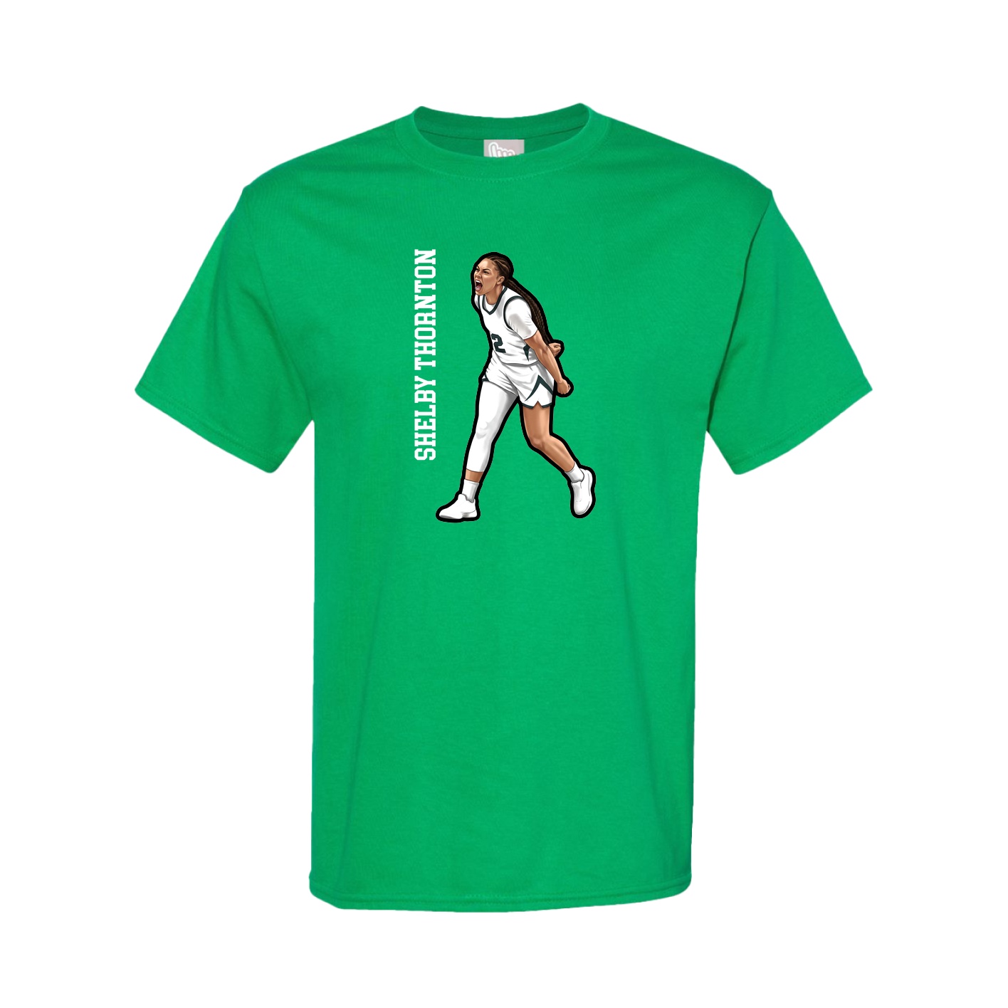 Youth Tee — Name Vertical in Green