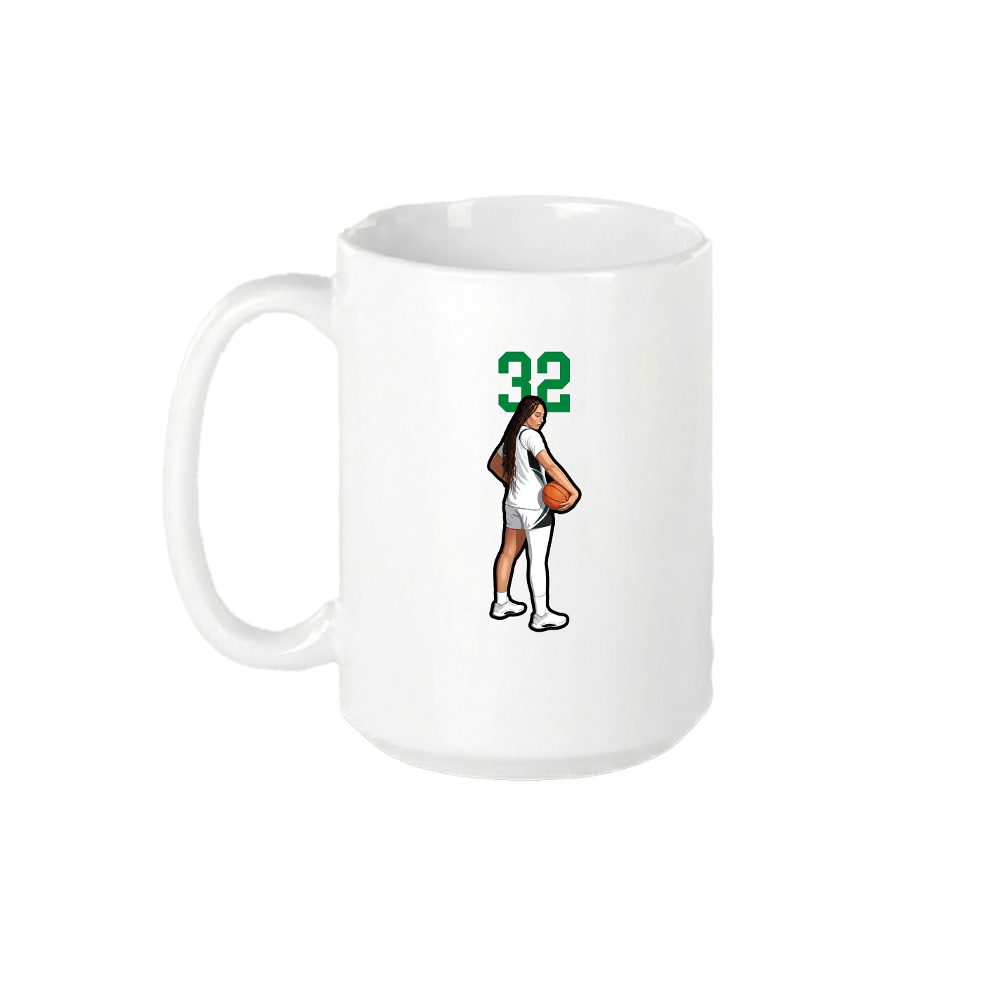 15oz Coffee Mug — Number Top in White