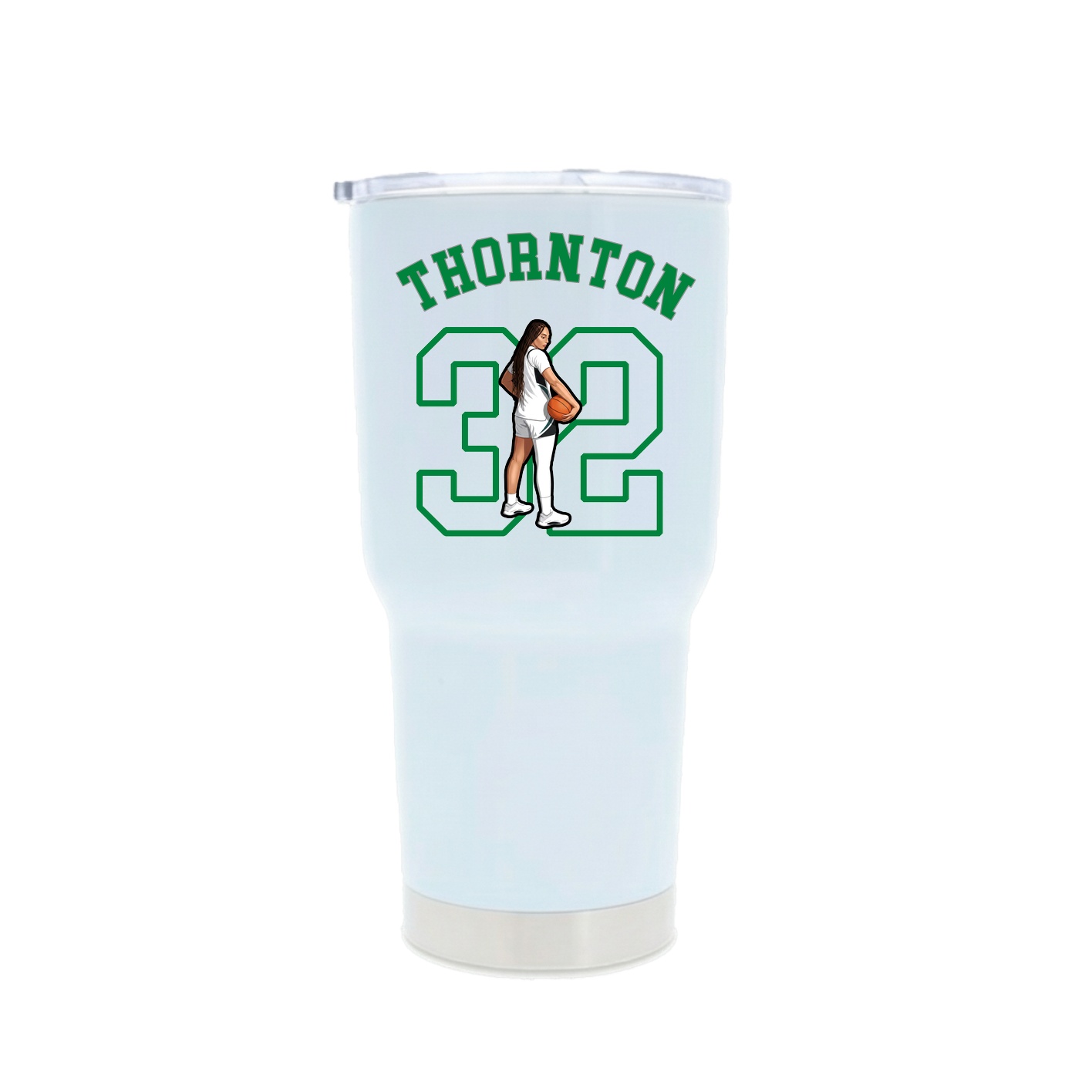 30oz Stainless Steel Tumbler — Shirsey Arch in White