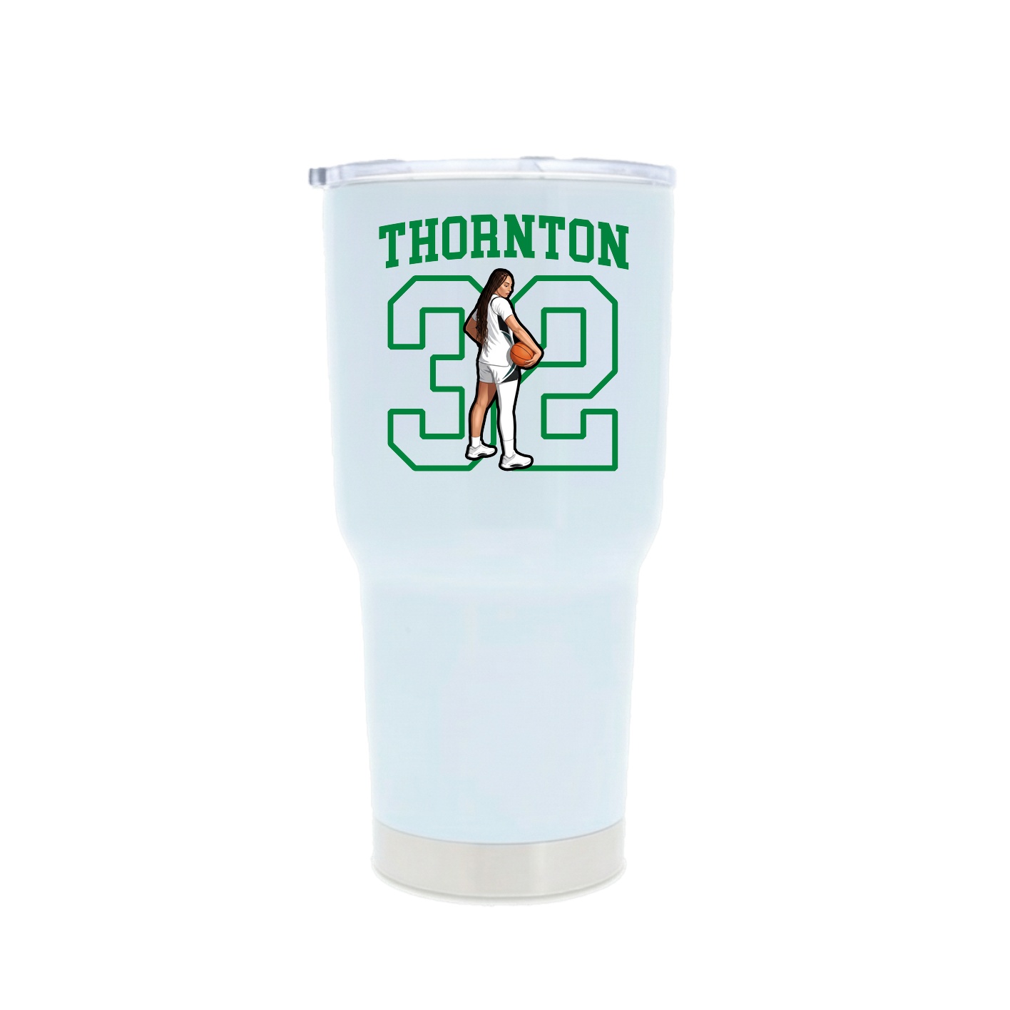 30oz Stainless Steel Tumbler — Shirsey in White