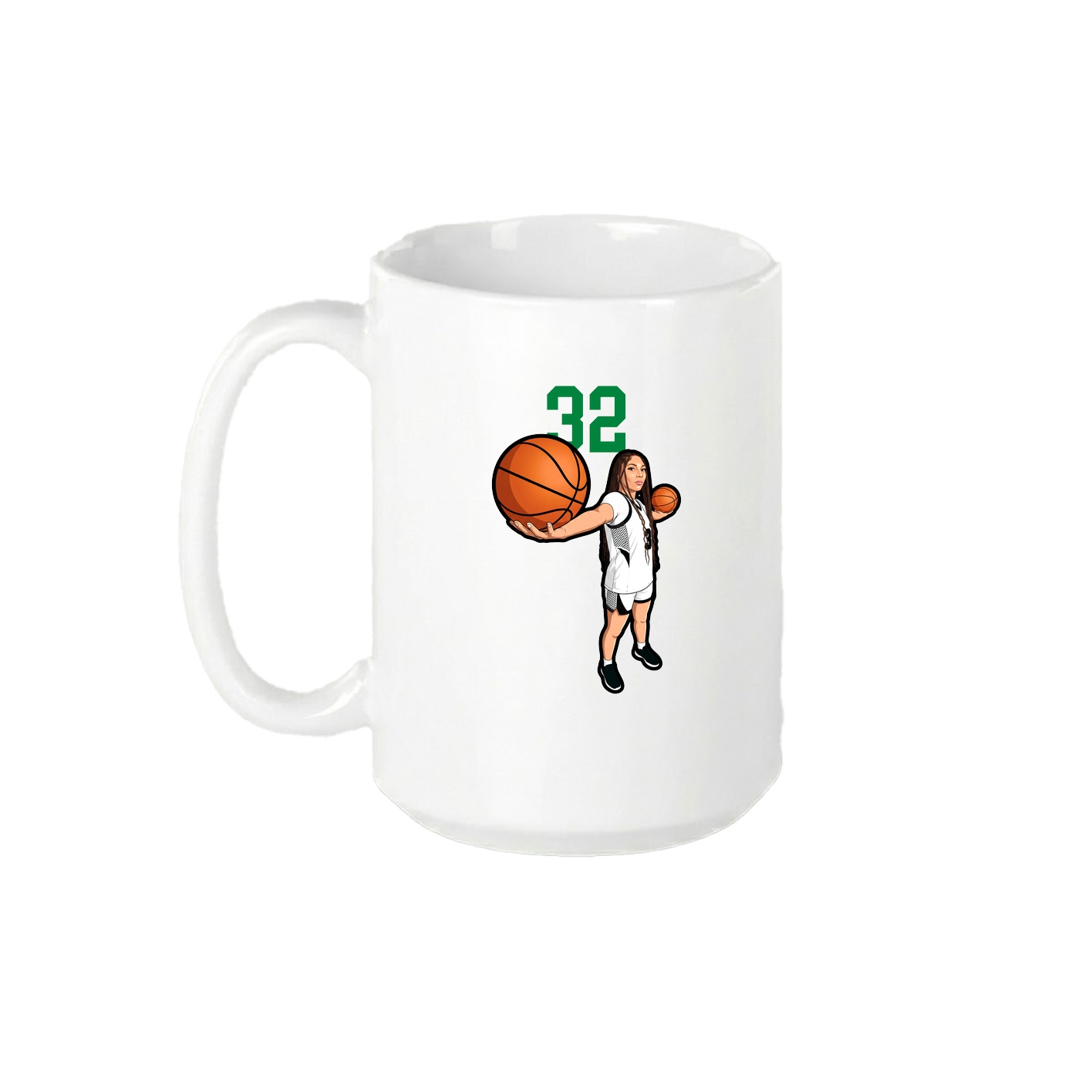 15oz Coffee Mug — Number Top in White