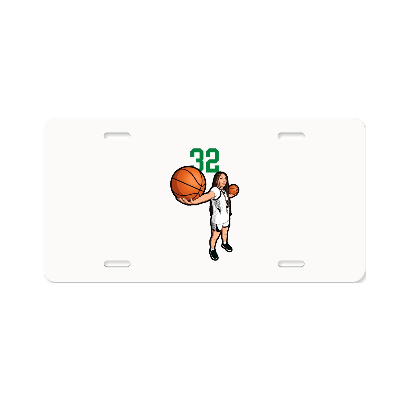 License Plate — Number Top in Classic