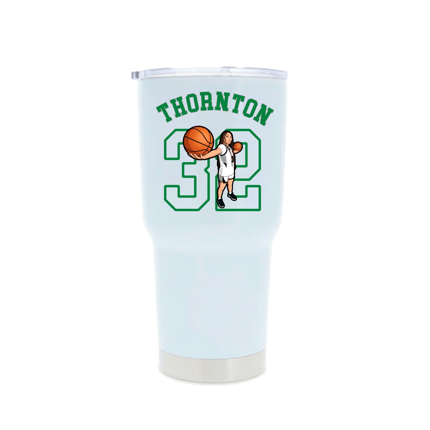 30oz Stainless Steel Tumbler — Shirsey Arch in White