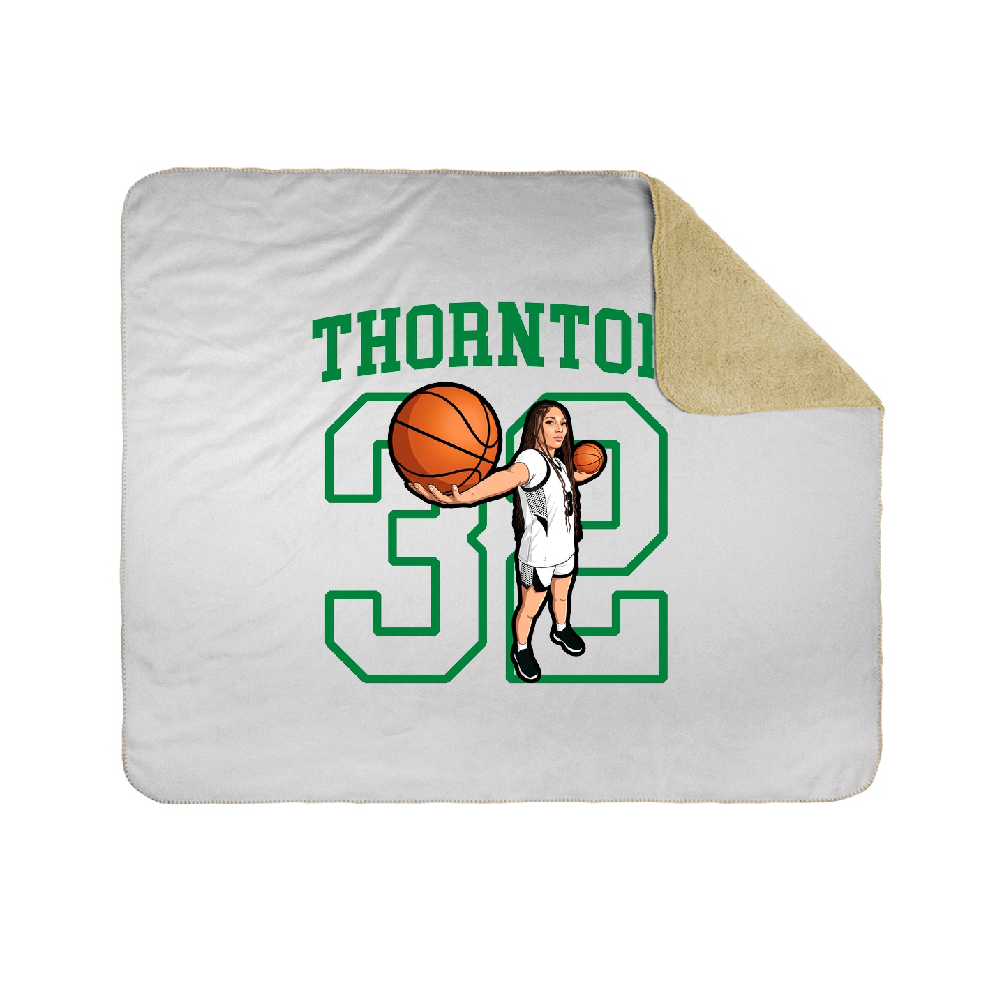 Throw Blanket — Shirsey in White