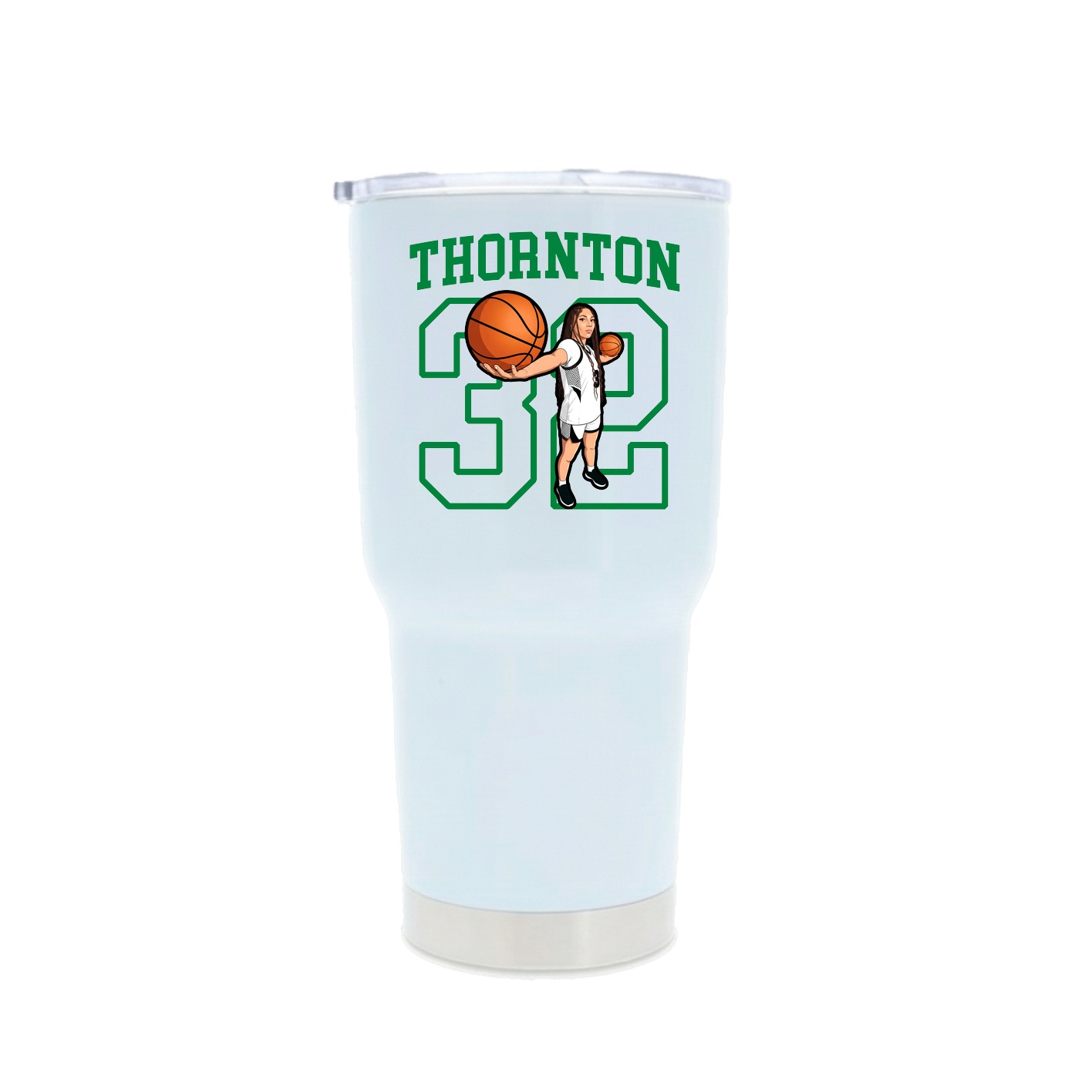 30oz Stainless Steel Tumbler — Shirsey in White