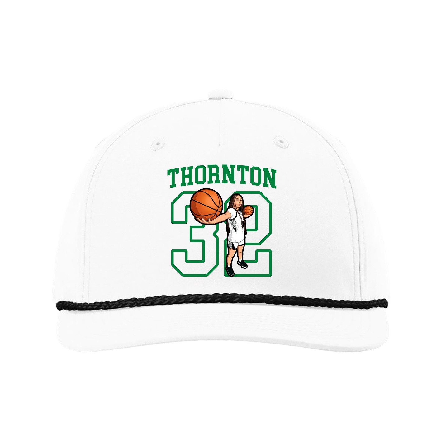 Five-Panel Classic Rope Cap — Shirsey in White