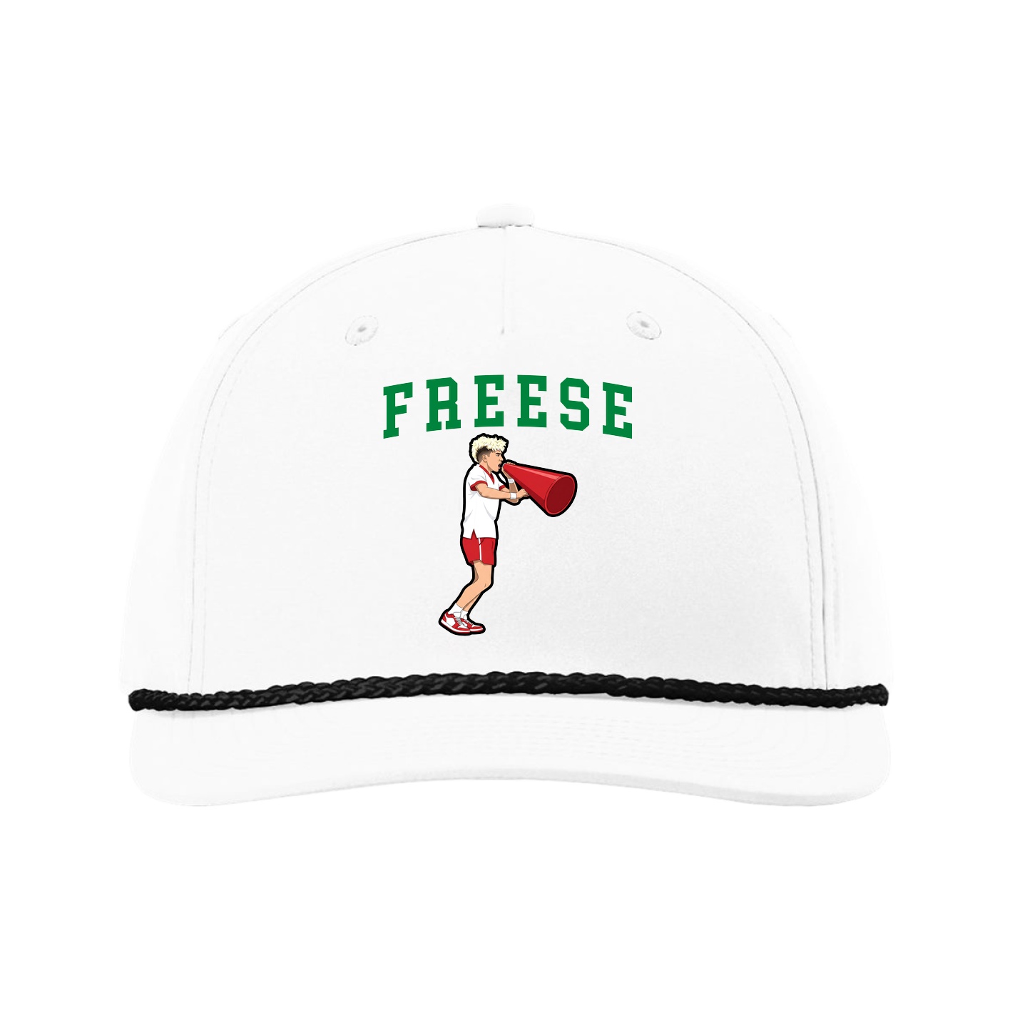 Five-Panel Classic Rope Cap — Shirsey in White