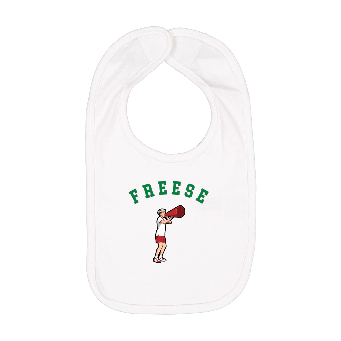 Infant Bib — Shirsey Arch in White