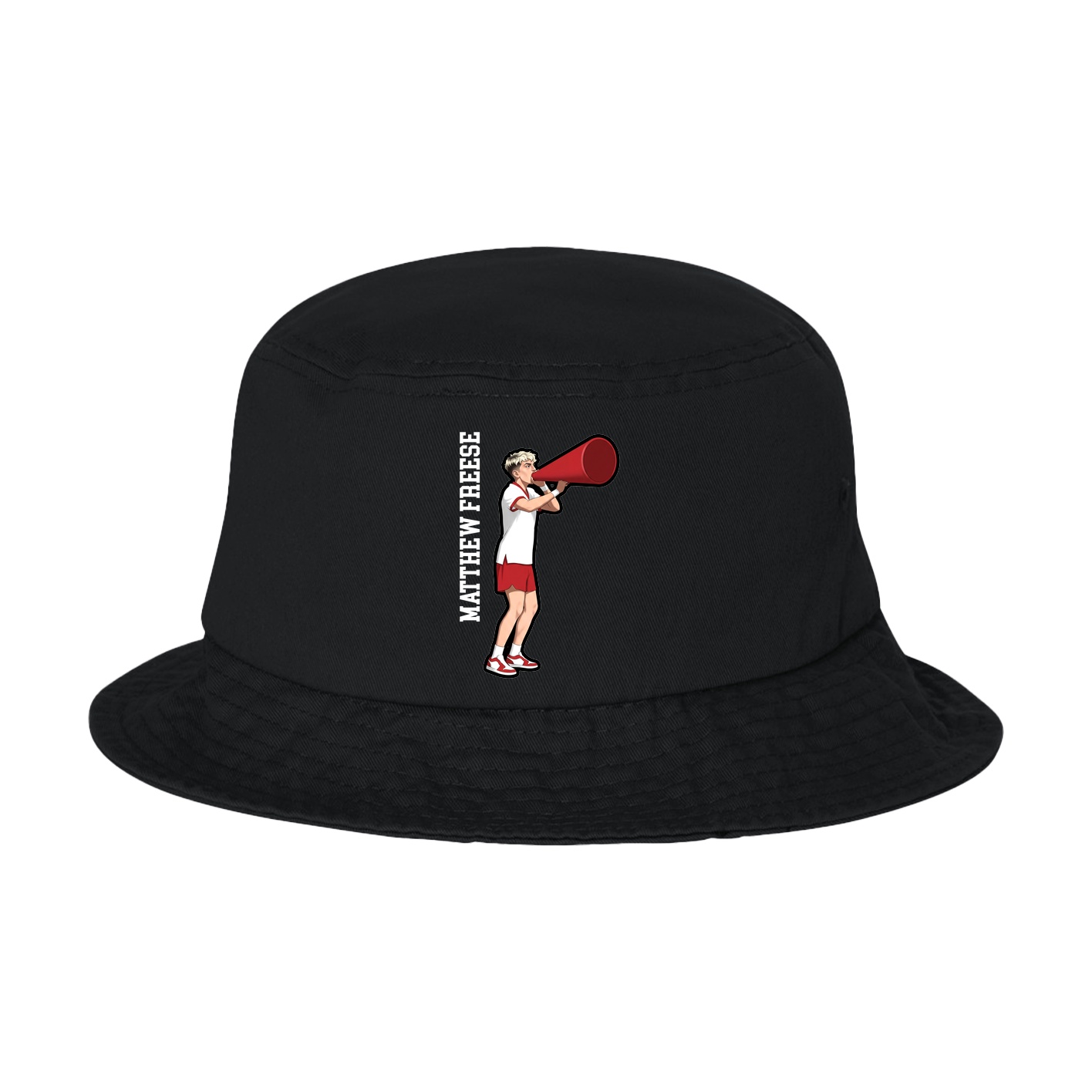 Bucket Cap — Name Vertical in Black