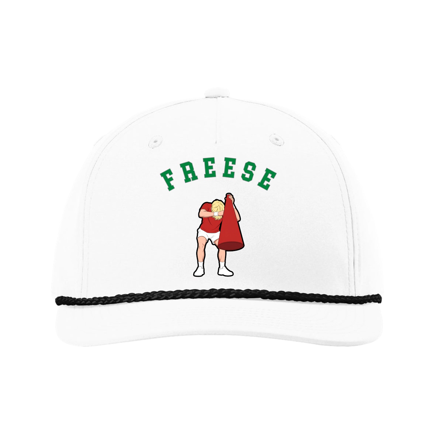 Five-Panel Classic Rope Cap — Shirsey Arch in White