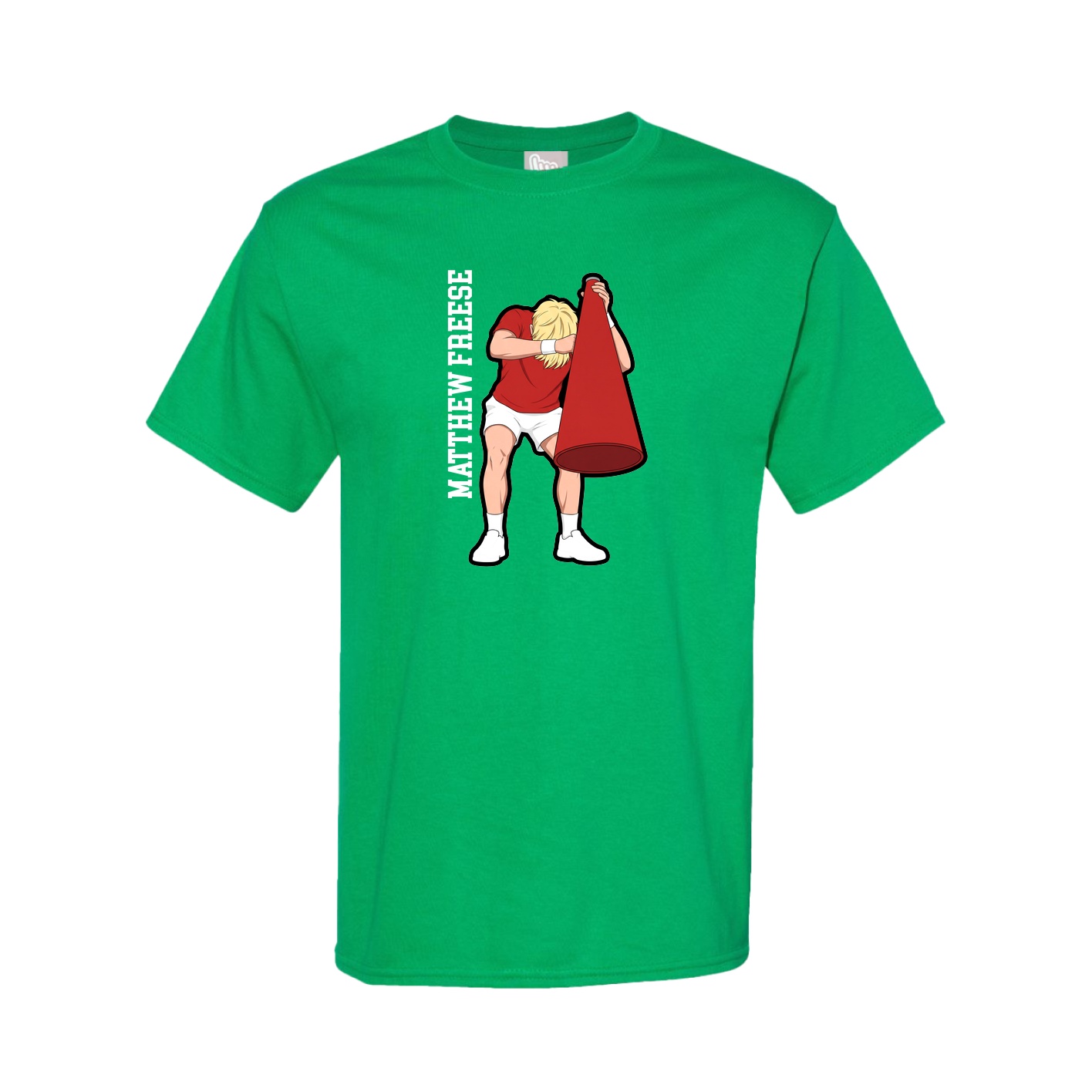 Tee — Name Vertical in Green