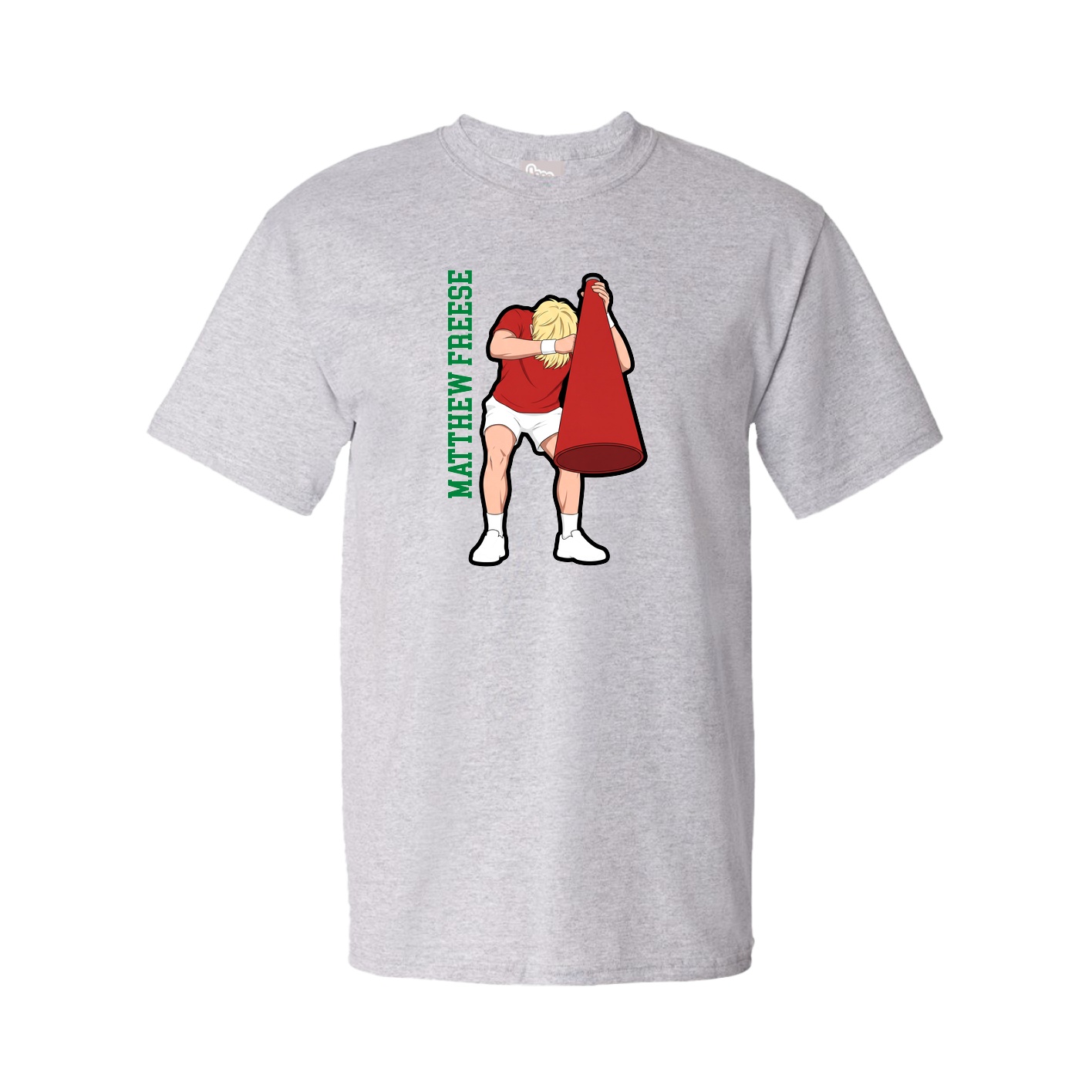 Youth Tee — Name Vertical in Grey