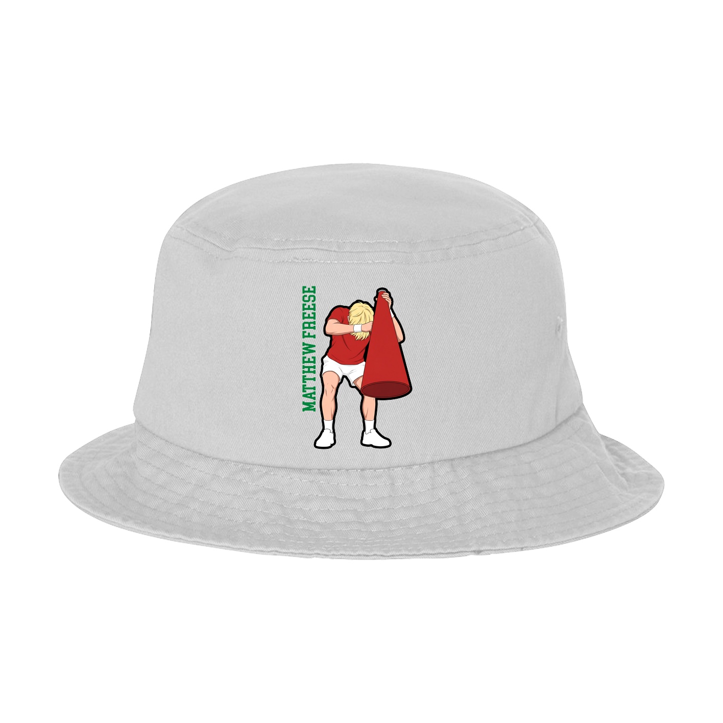 Bucket Cap — Name Vertical in White