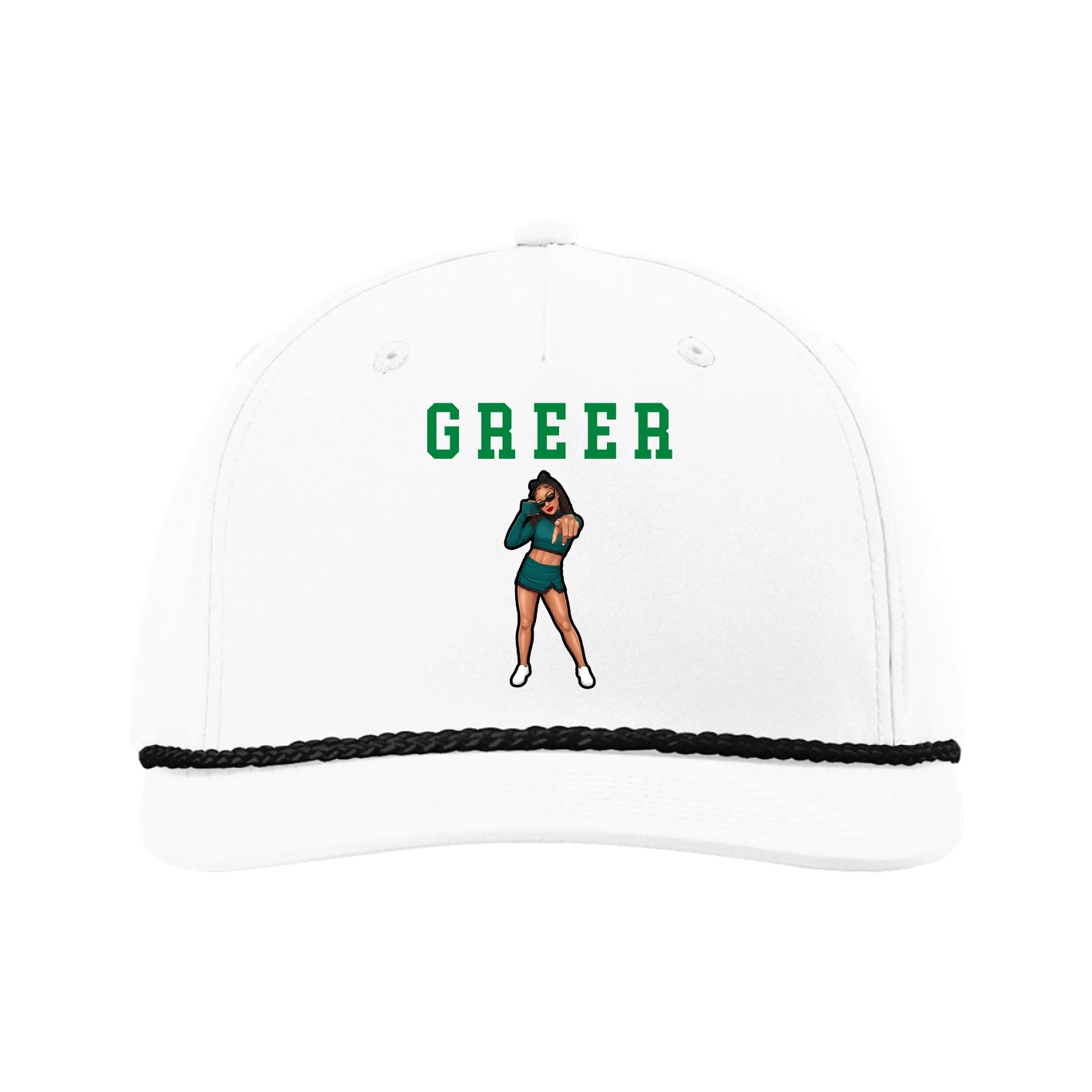 Five-Panel Classic Rope Cap — Shirsey in White