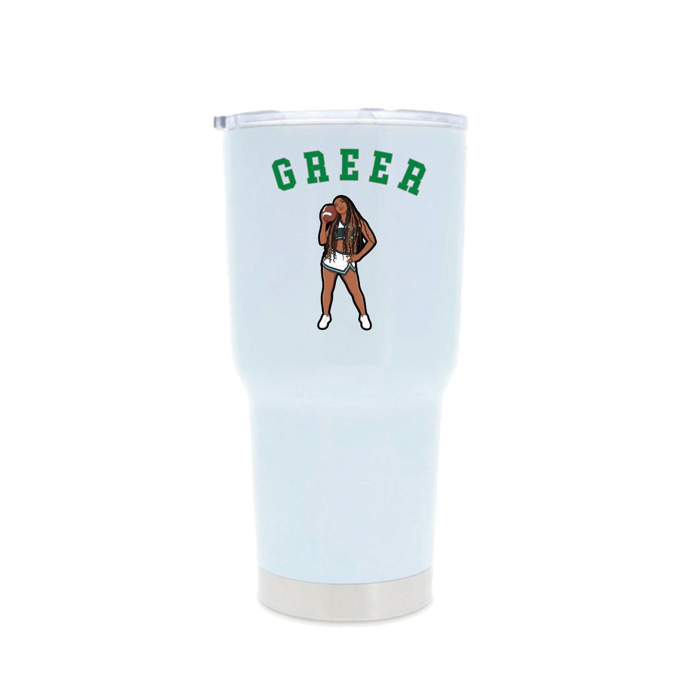 30oz Stainless Steel Tumbler — Shirsey Arch in White