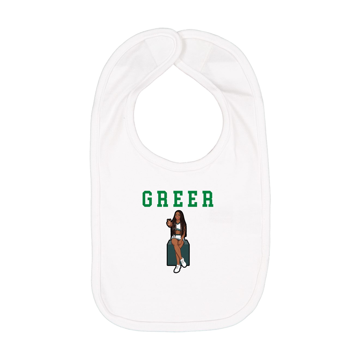 Infant Bib — Shirsey in White