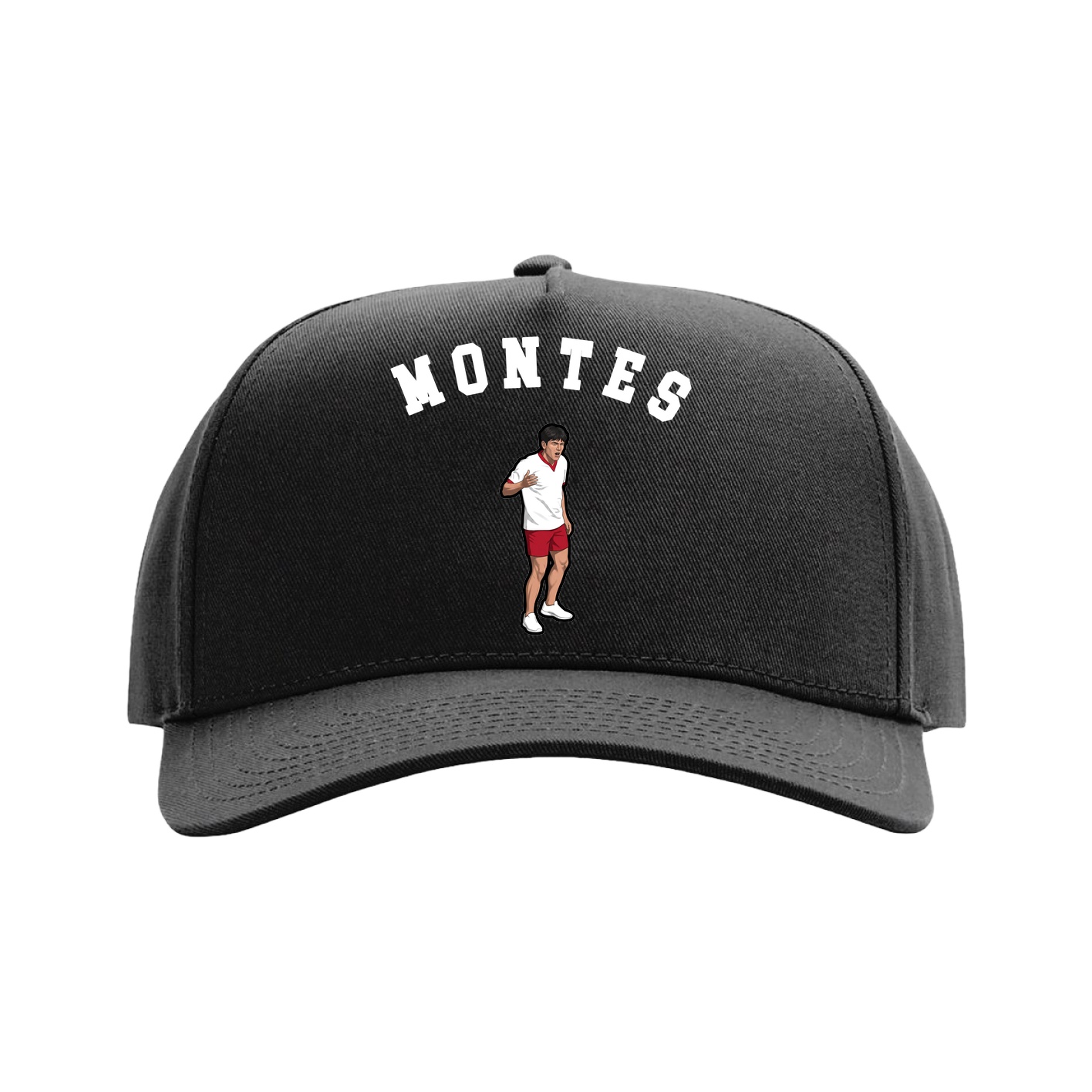 Full Fabric Five-Panel Champ Cap — Shirsey Arch in Black