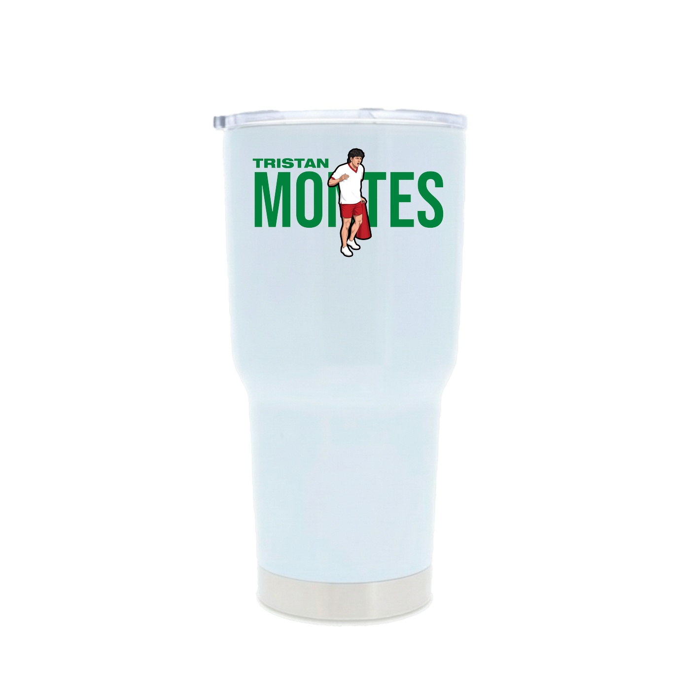 30oz Stainless Steel Tumbler — Player Name in White