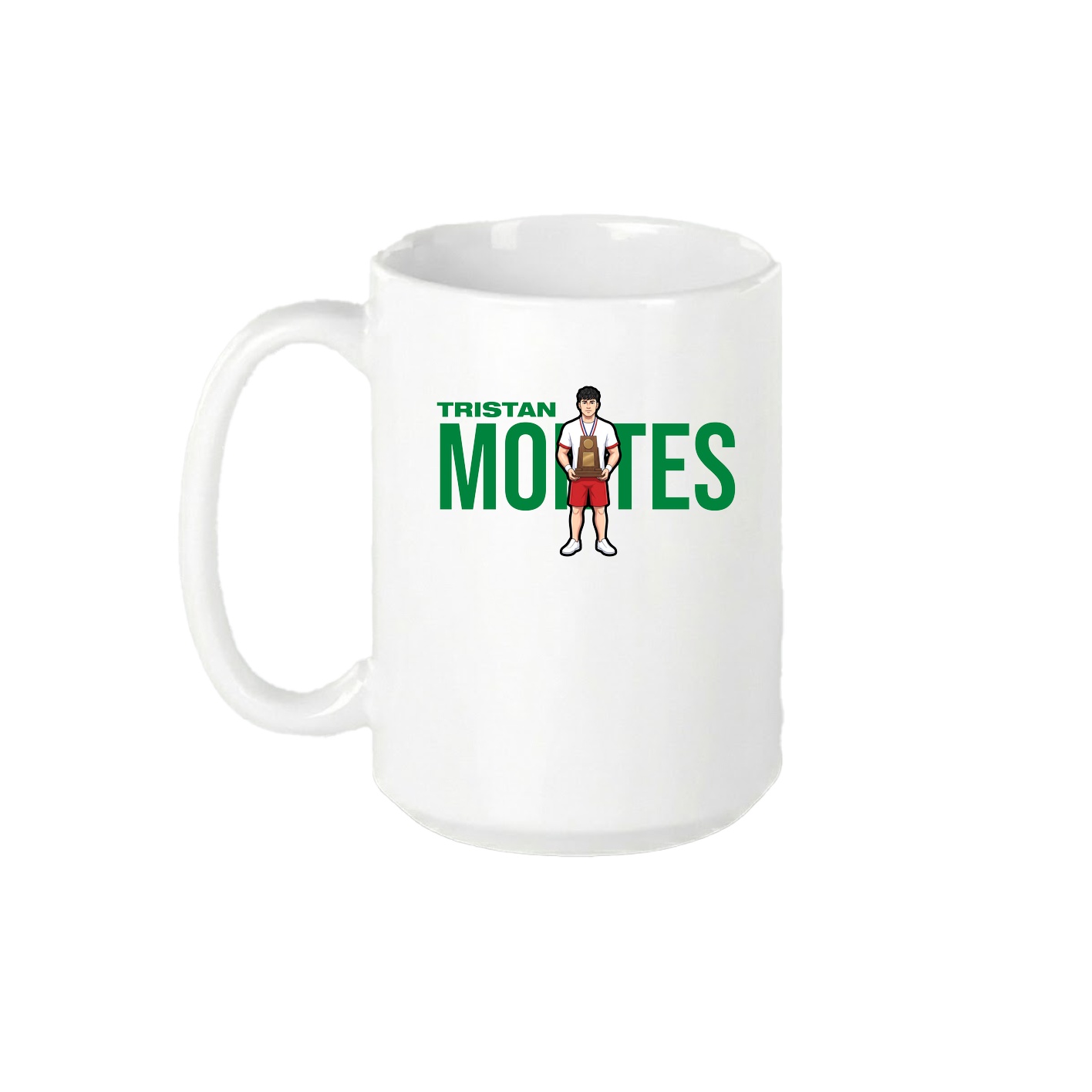 15oz Coffee Mug — Player Name in White