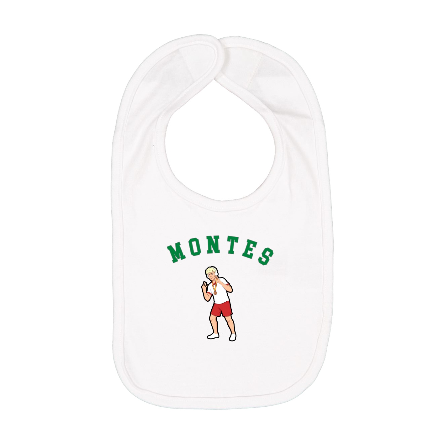 Infant Bib — Shirsey Arch in White