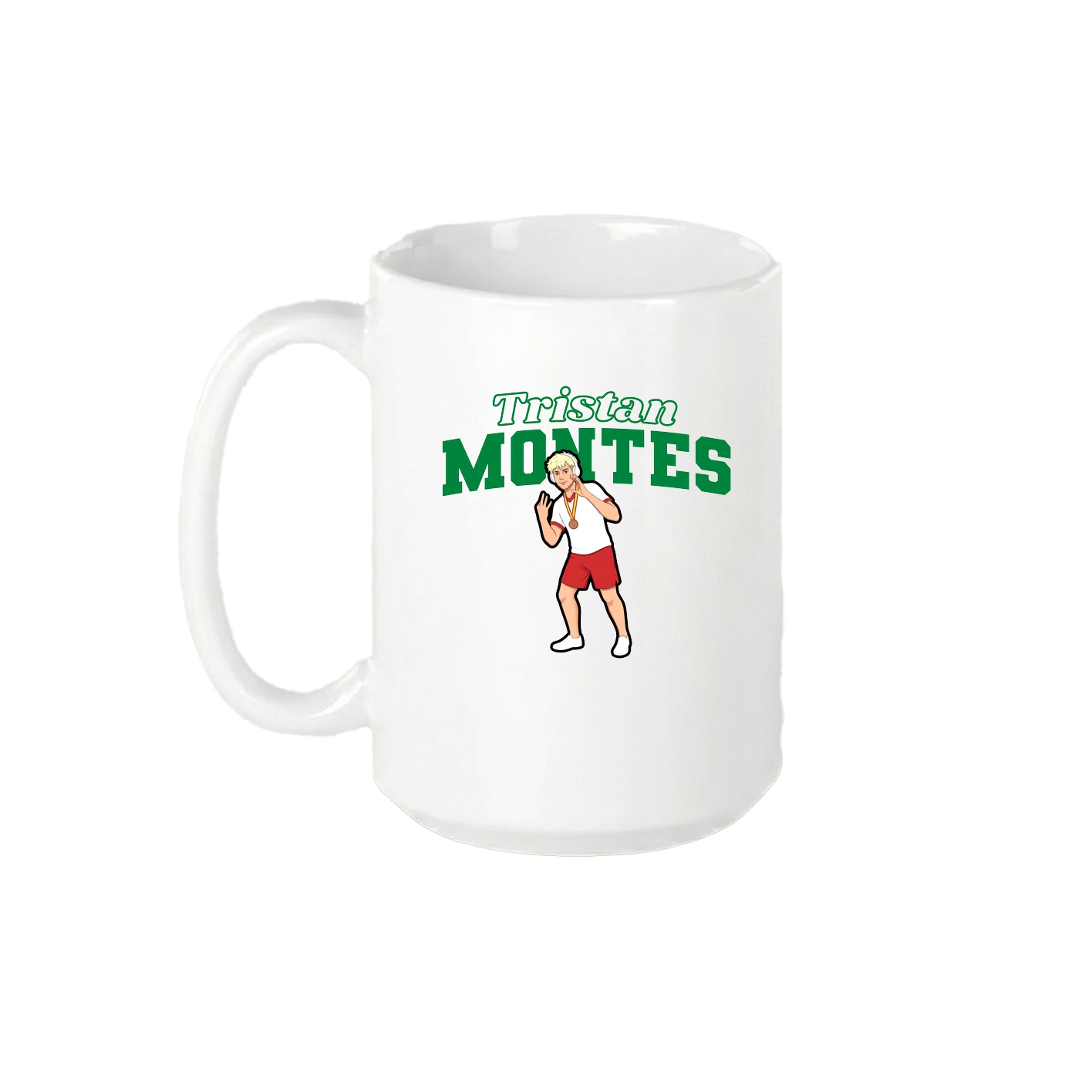 15oz Coffee Mug — Name Arch in White