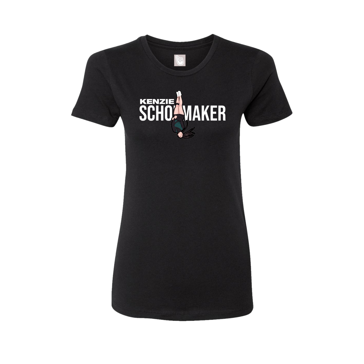 Fitted Women's Tee — Player Name in Black