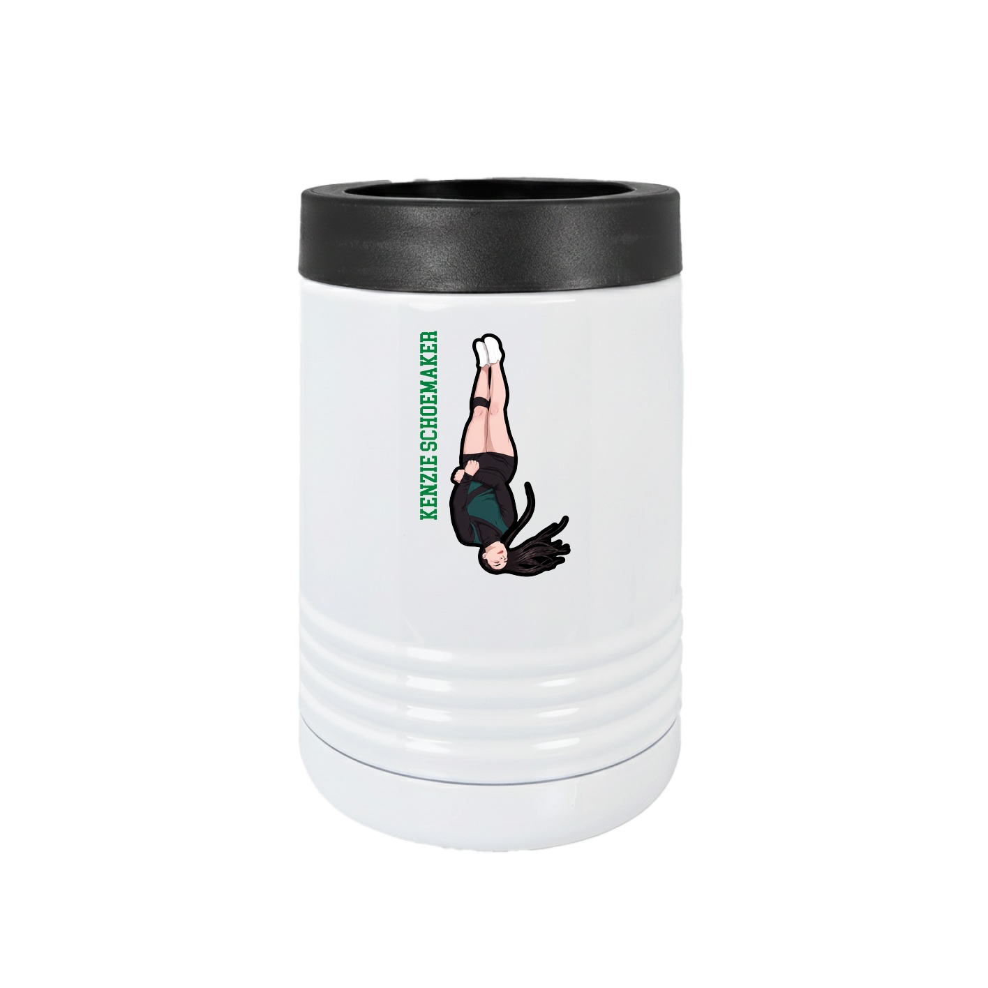 Beverage Holder — Name Vertical in White