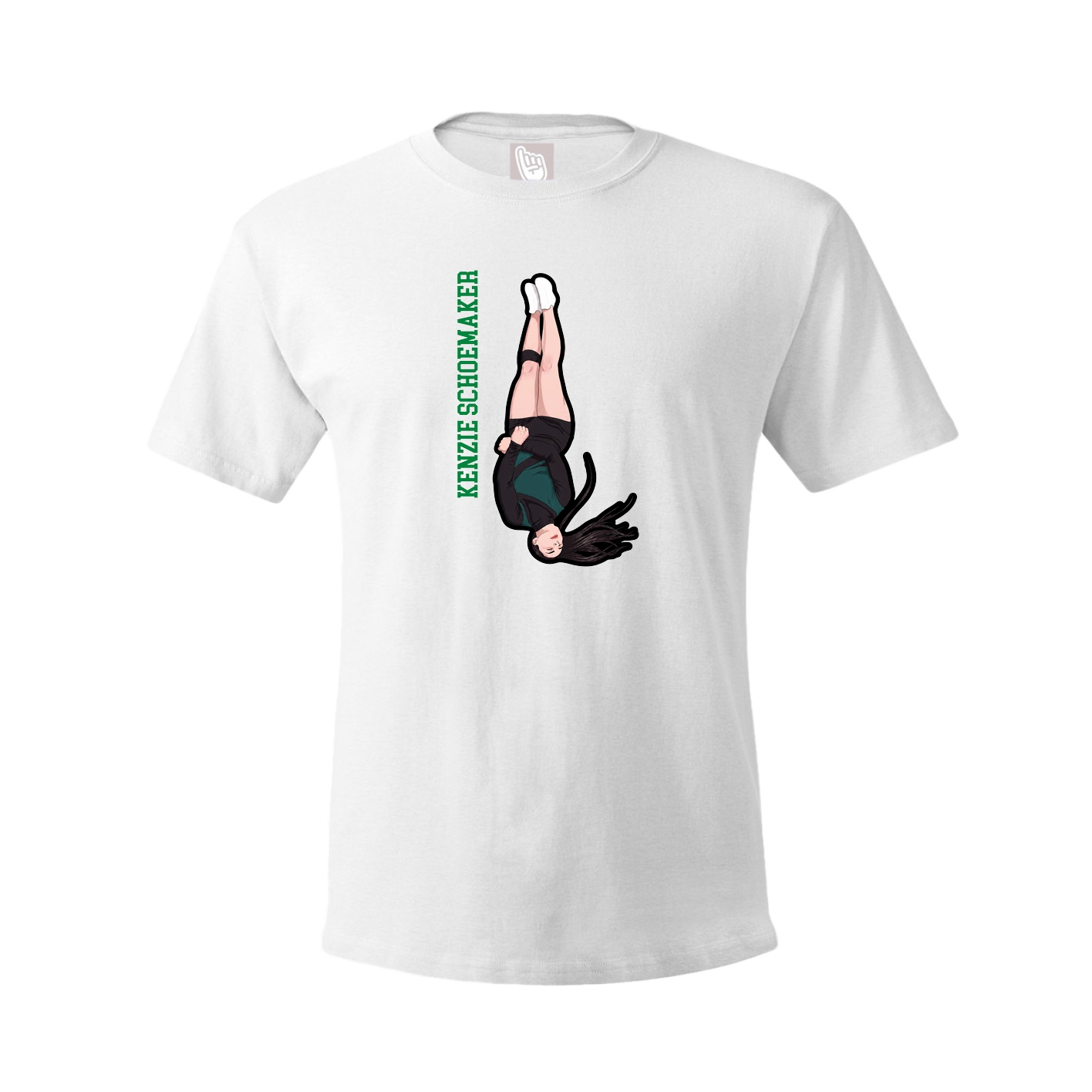 Youth Tee — Name Vertical in White