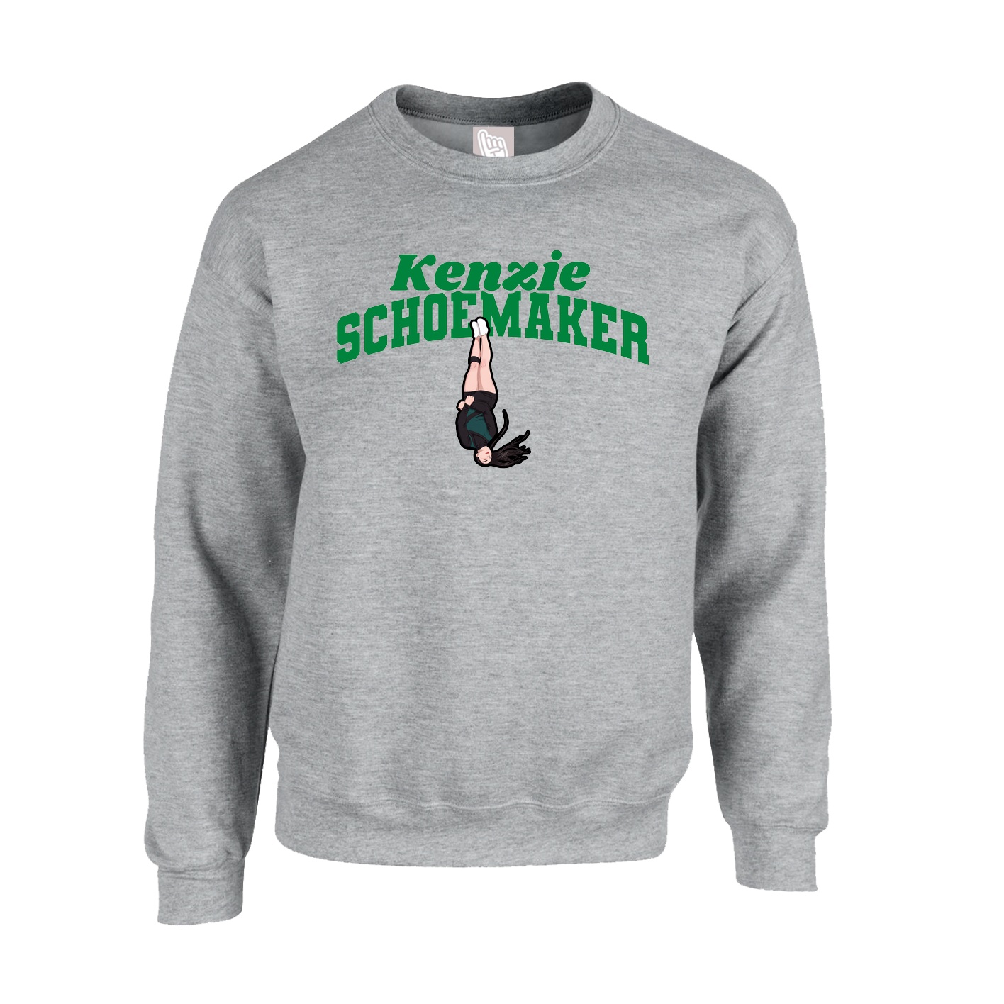 Fleece Crew — Signature Arch in Grey