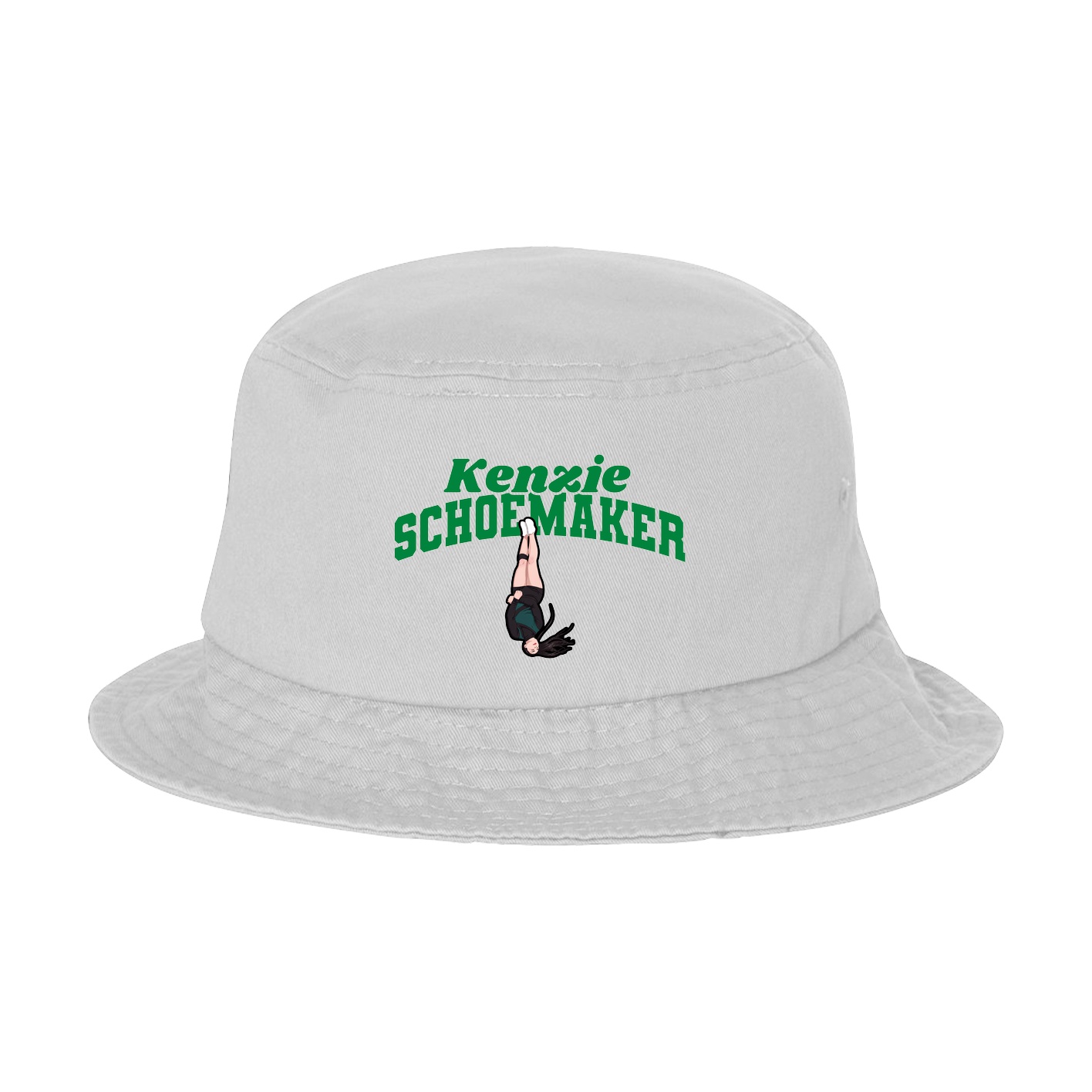 Bucket Cap — Signature Arch in White