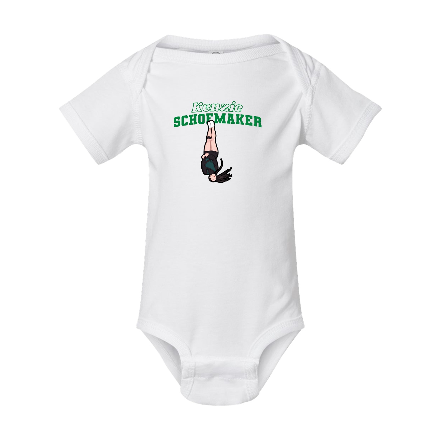 Baby Onesie — Name Arch in White
