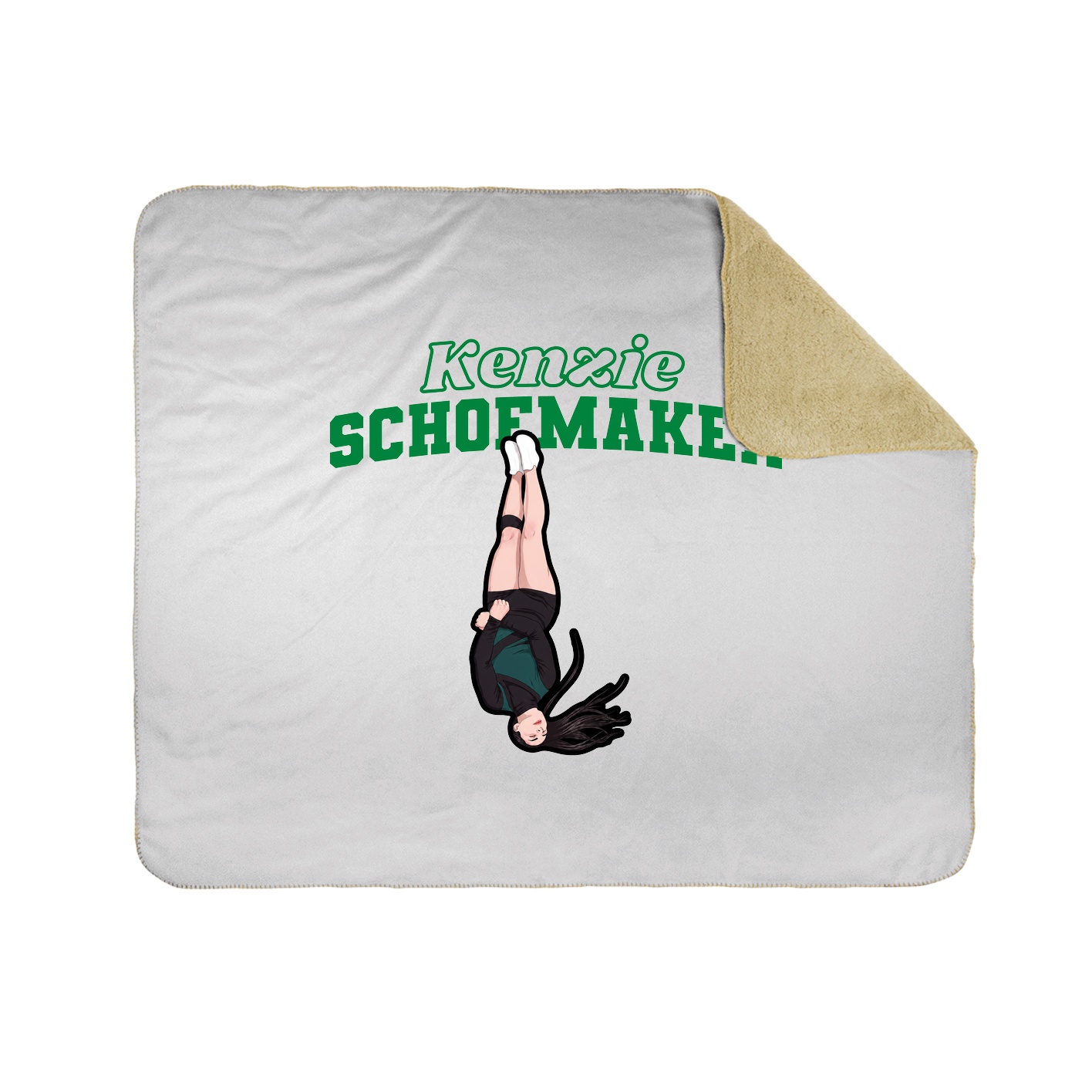 Throw Blanket — Name Arch in White