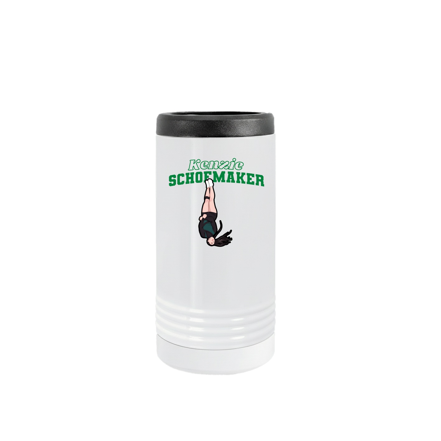 Slim Beverage Holder — Name Arch in White
