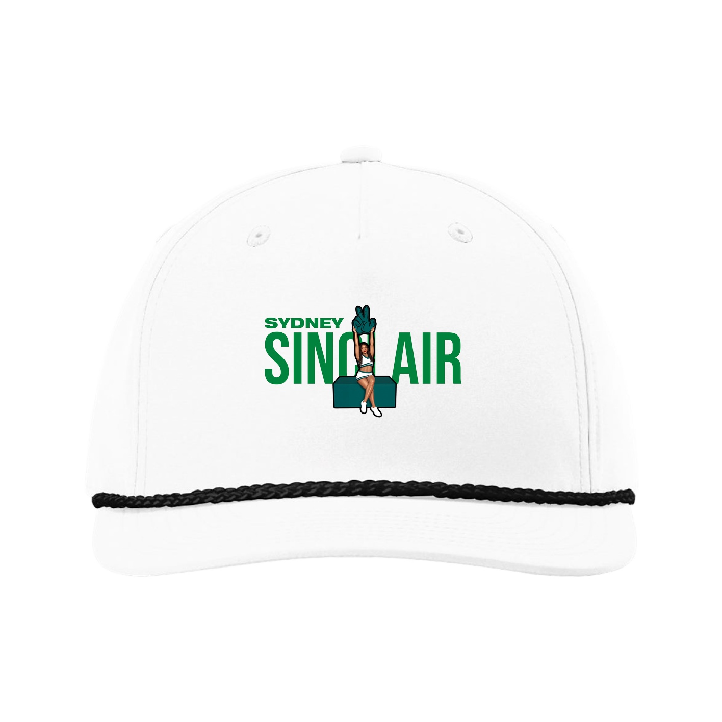 Five-Panel Classic Rope Cap — Player Name in White