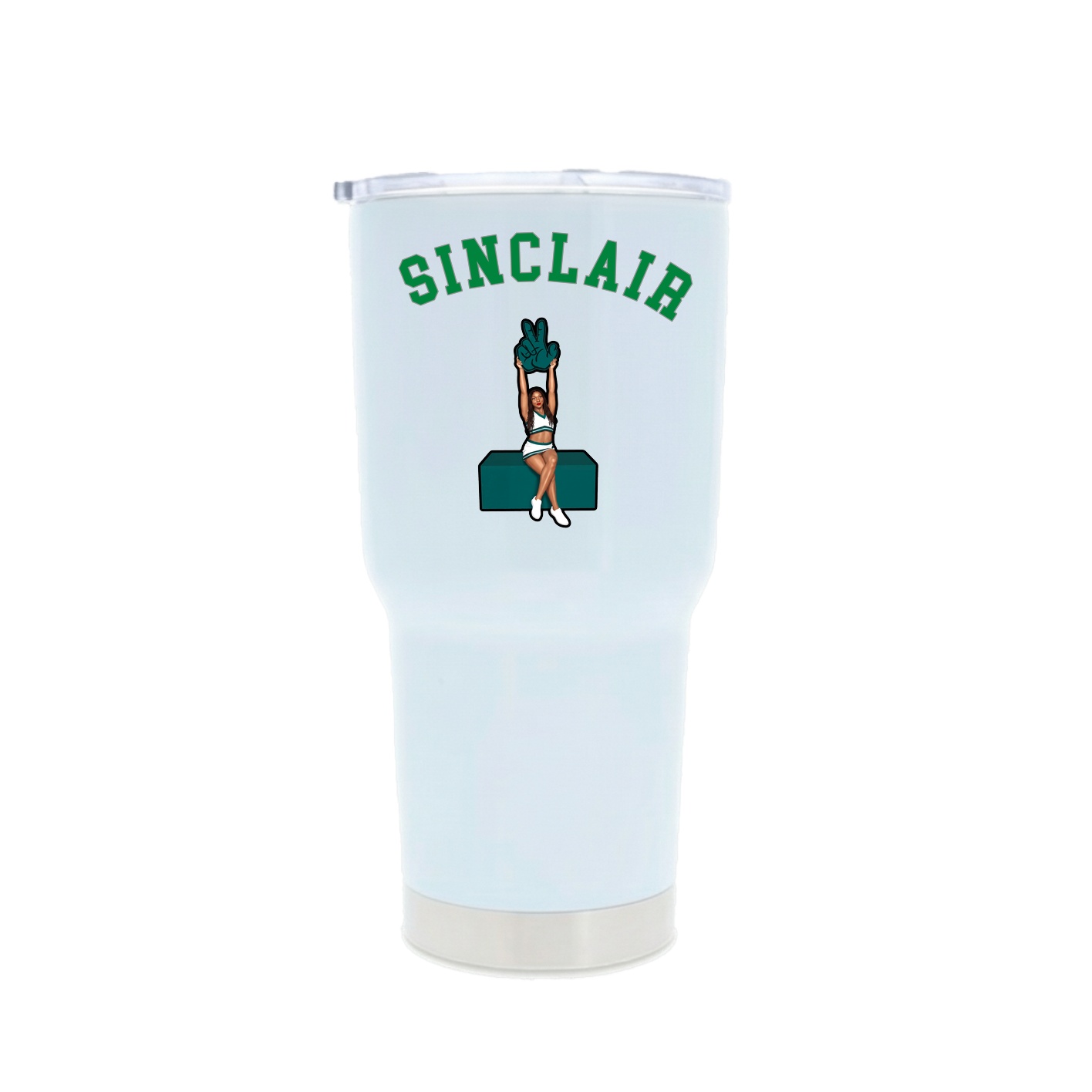 30oz Stainless Steel Tumbler — Shirsey Arch in White