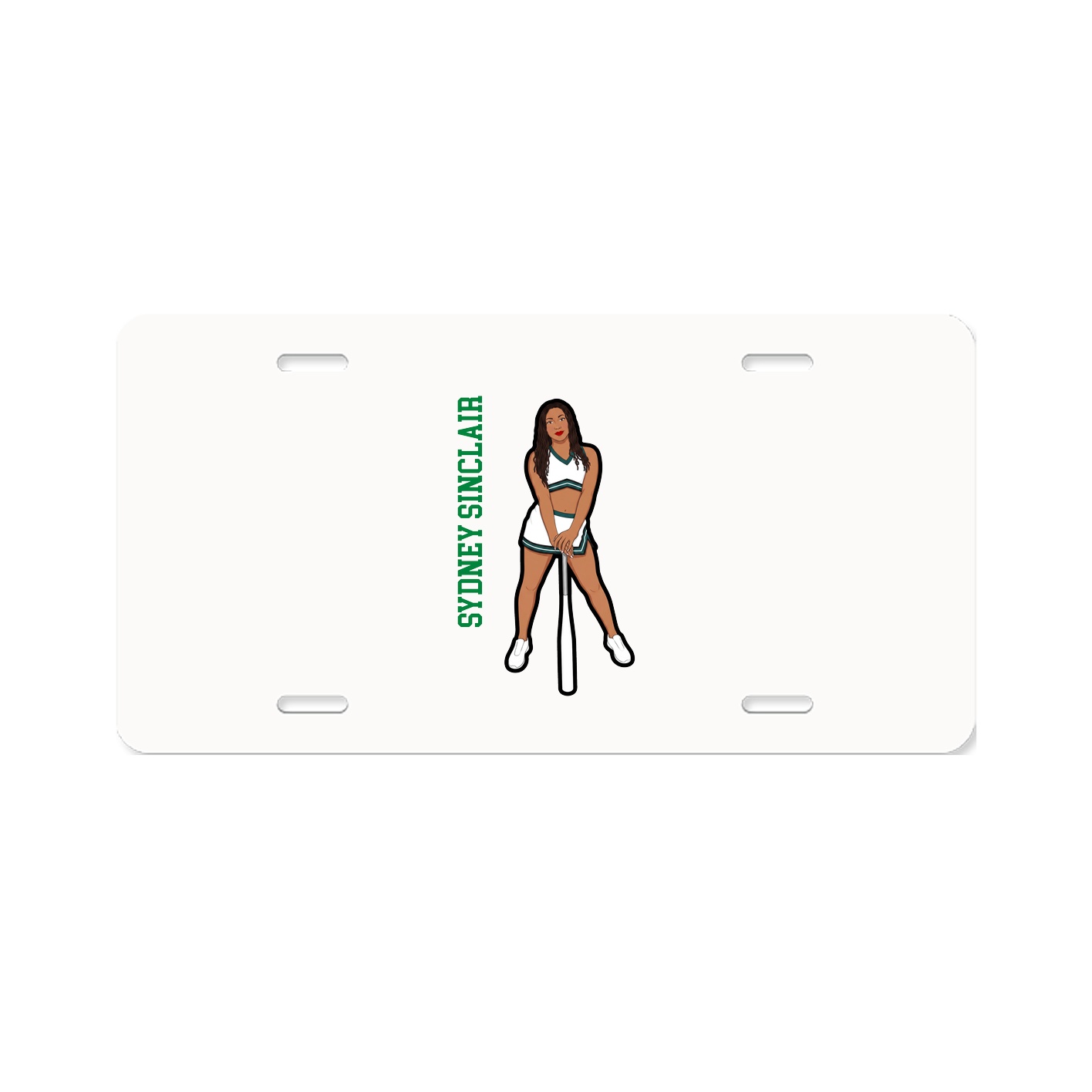 License Plate — Name Vertical in Classic
