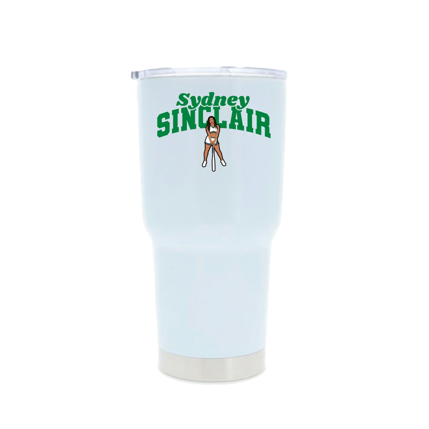 30oz Stainless Steel Tumbler — Signature Arch in White