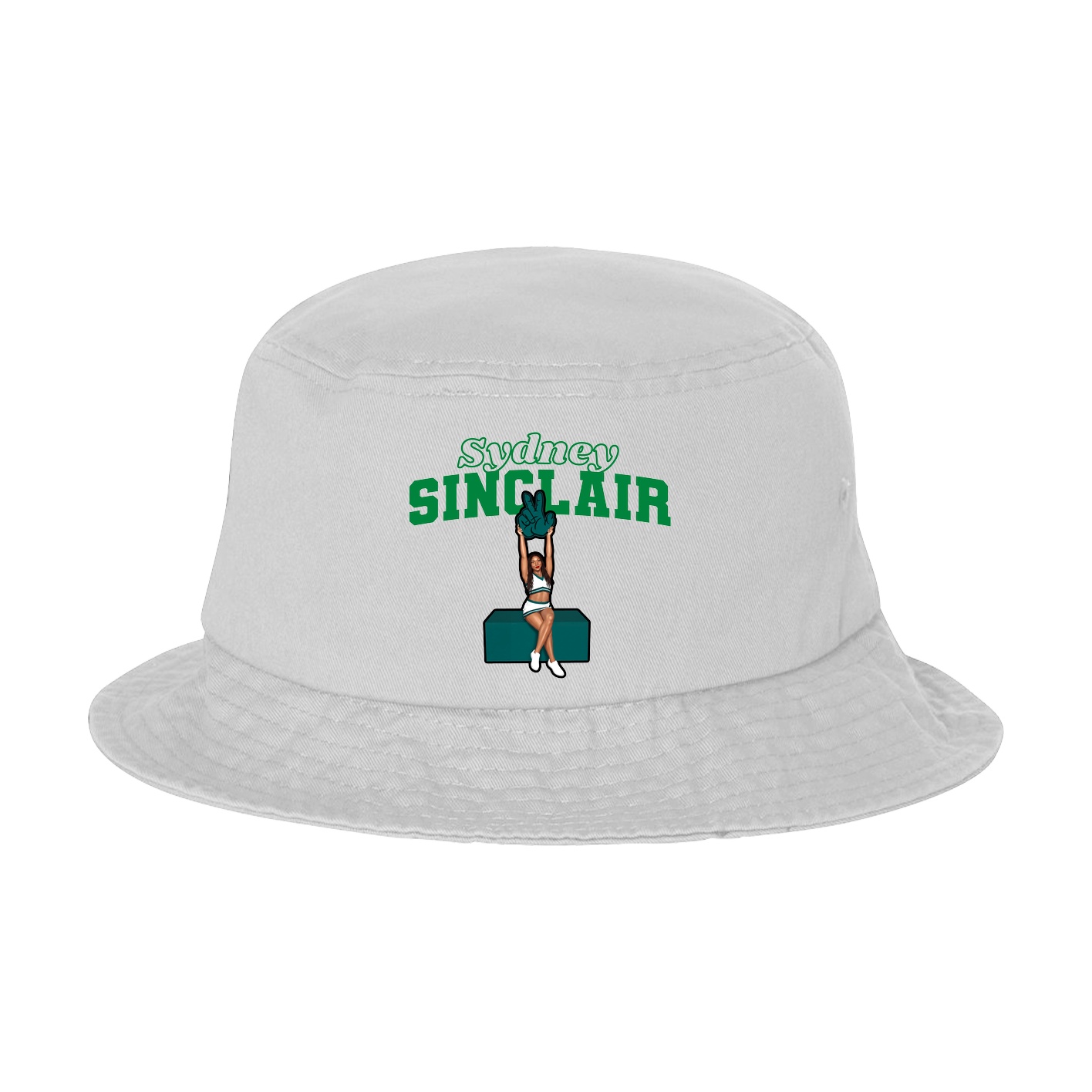 Bucket Cap — Name Arch in White